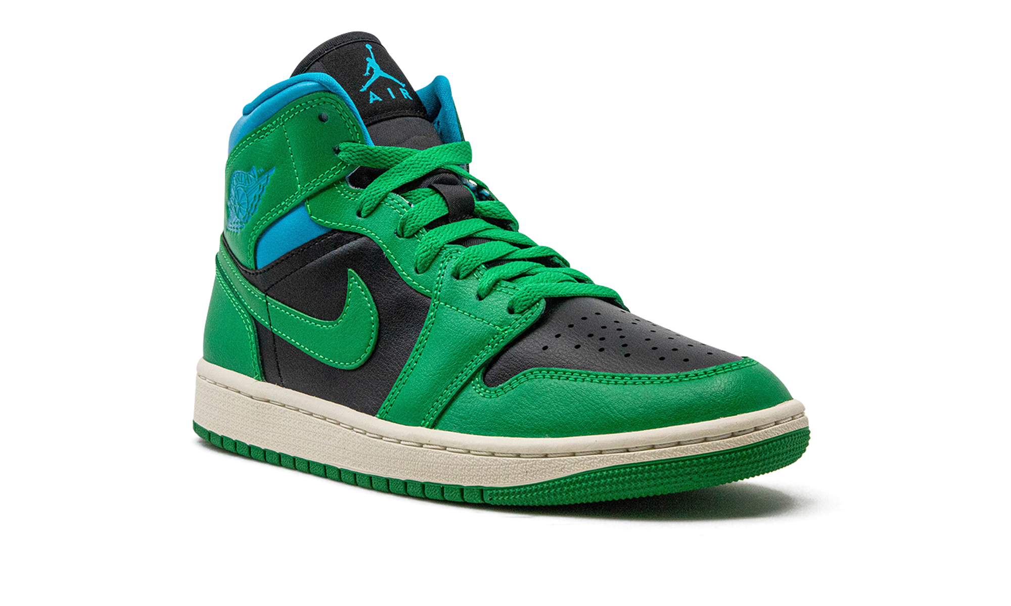 Air Jordan 1 Mid Wmns "lucky Green Aquatone" - 8