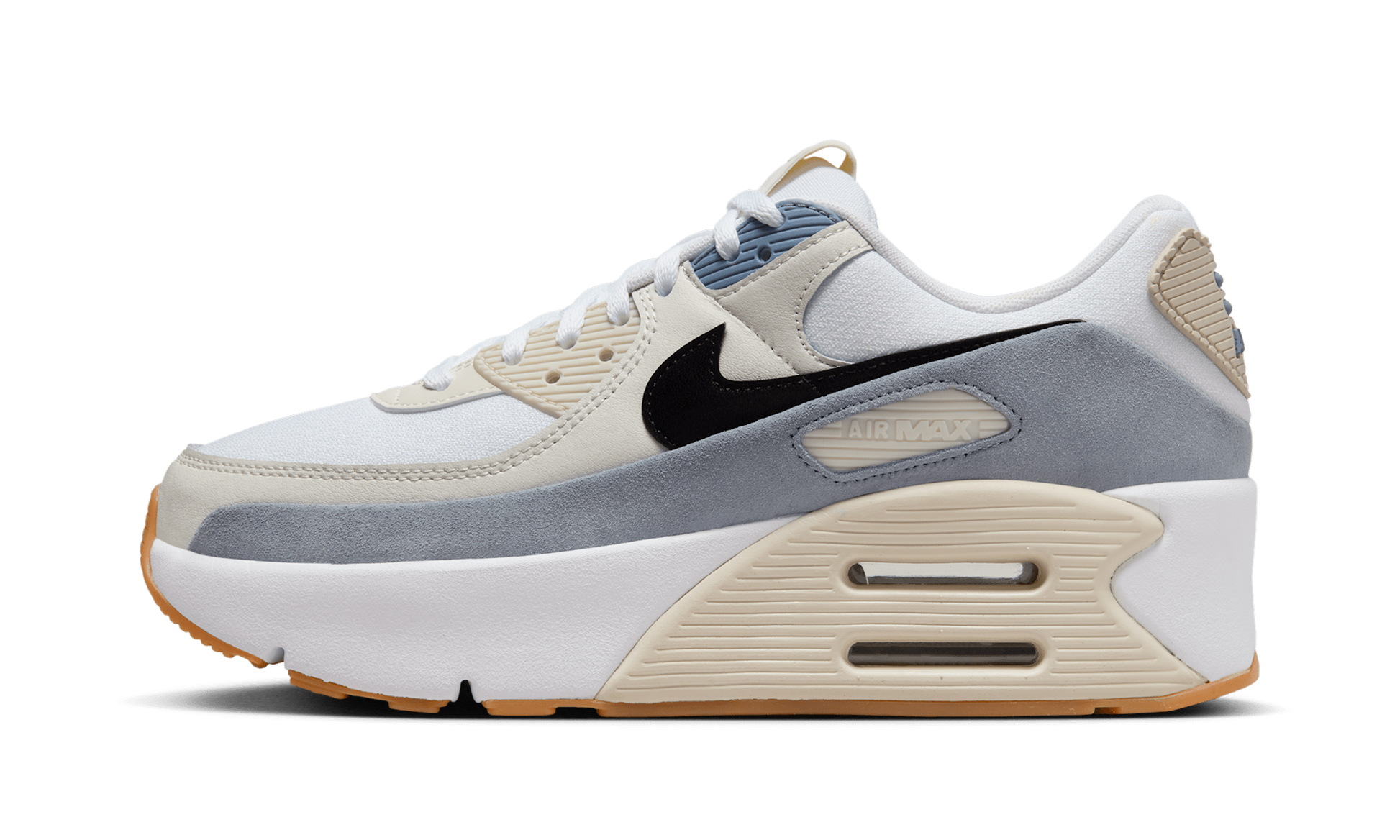 Air Max 90 Lv8 Wmns "white Ashen Slate Light Orewood Brown Black" - 1
