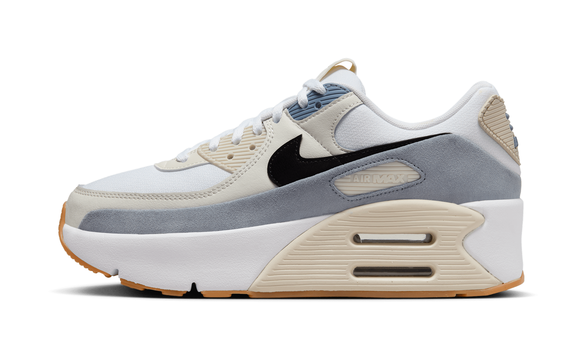 Air Max 90 Lv8 Wmns "white Ashen Slate Light Orewood Brown Black" - 1
