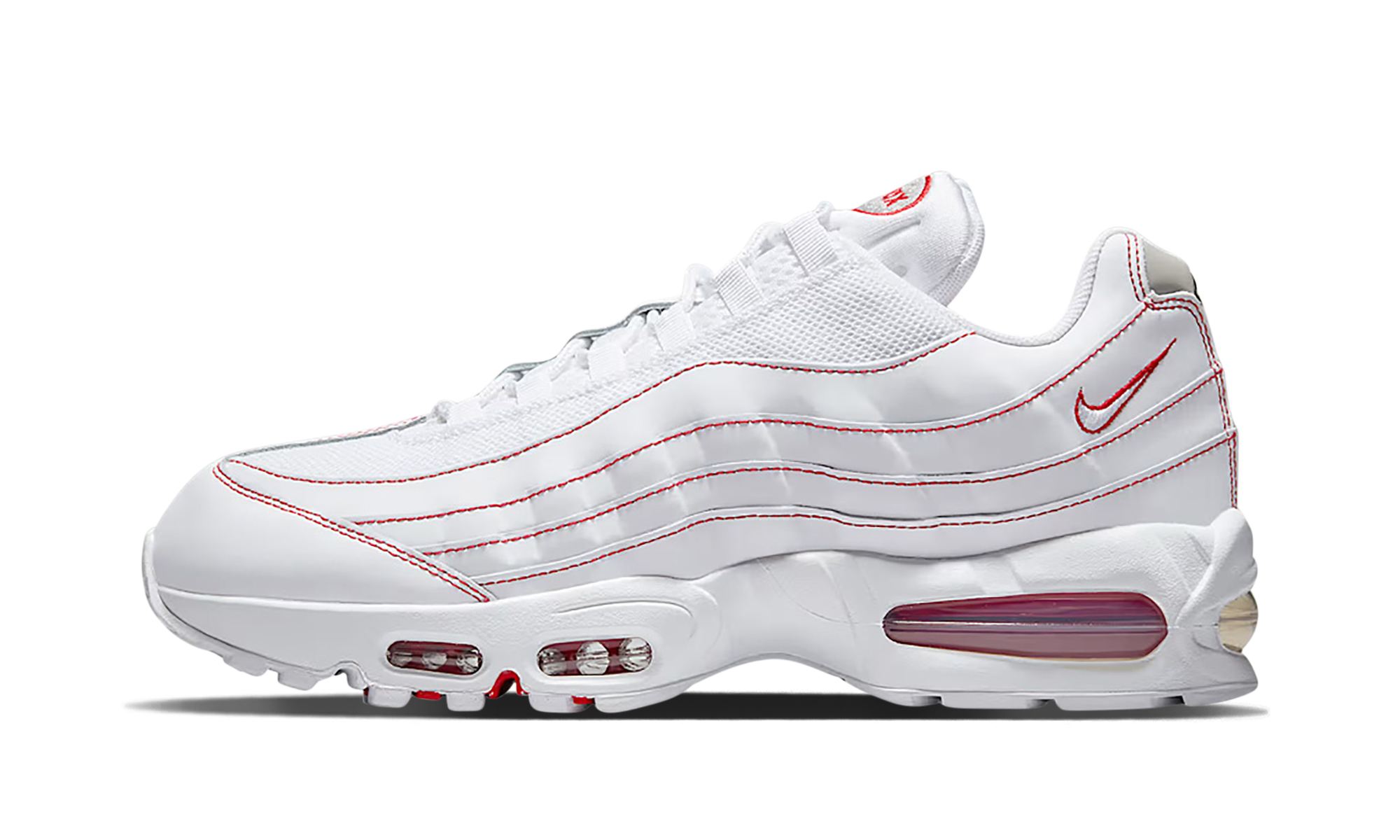 Air Max 95 Og "big Bubble White University Red" - 1