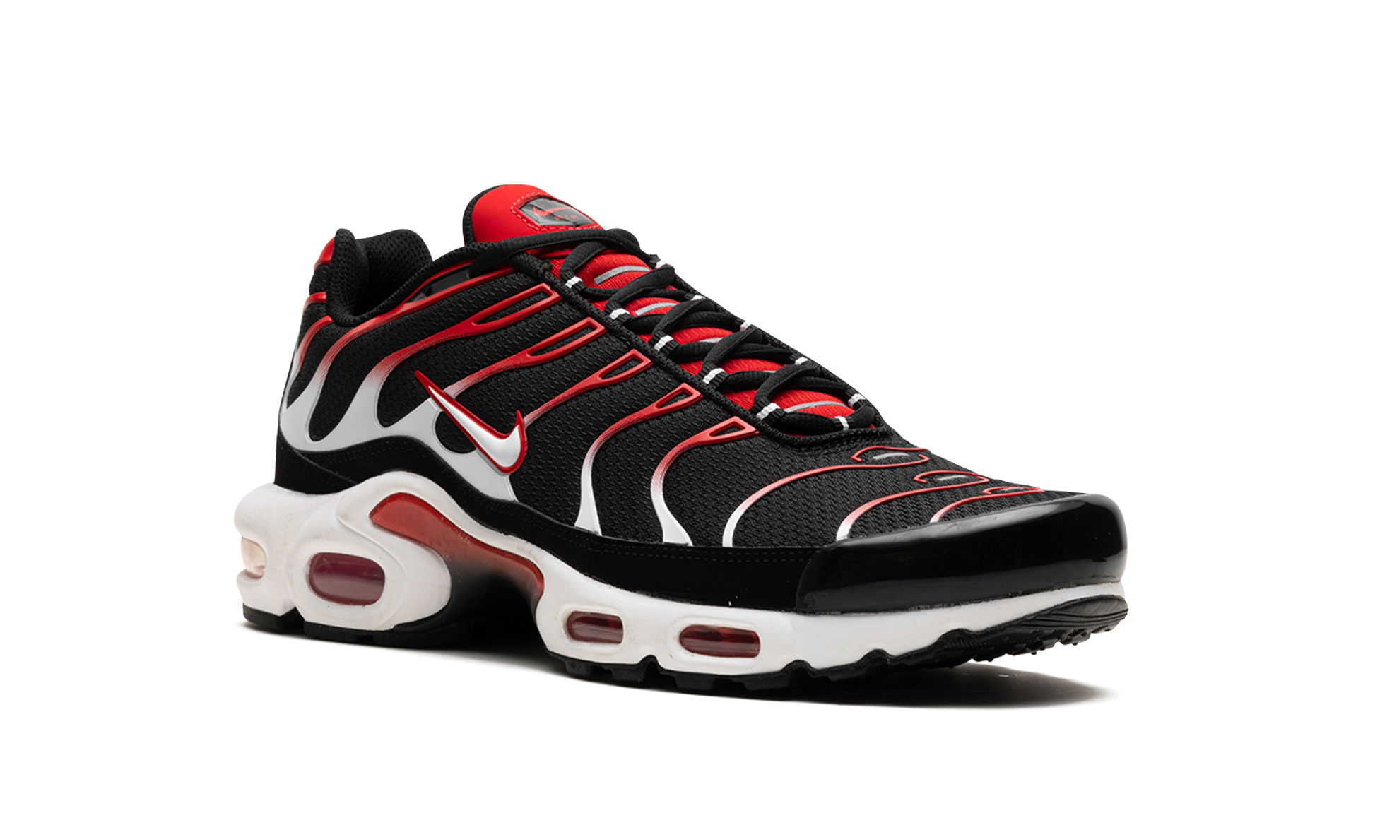 Air Max Plus "black White University Red" - 7