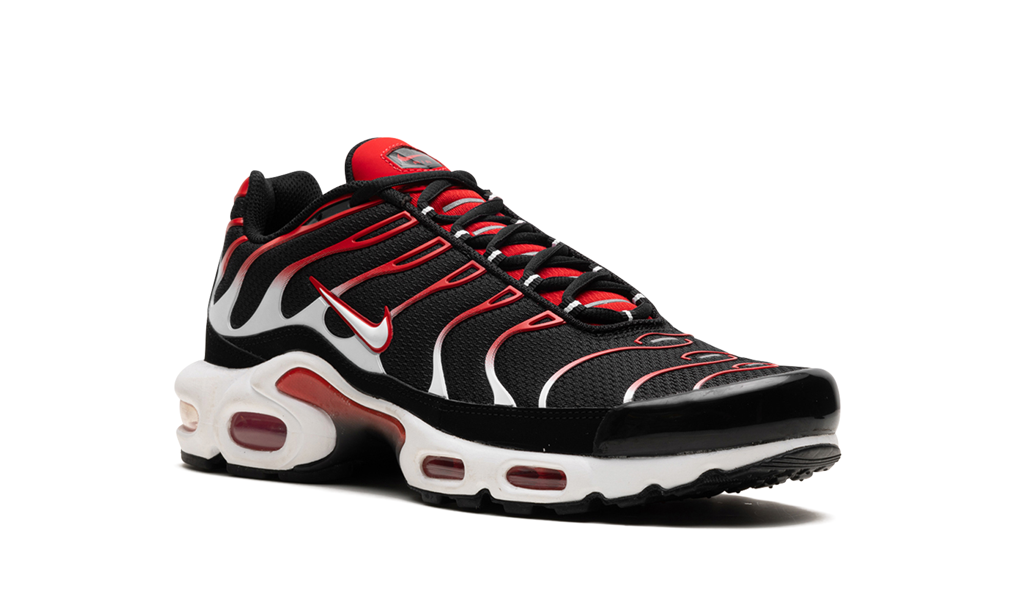 Air Max Plus "black White University Red" - 7