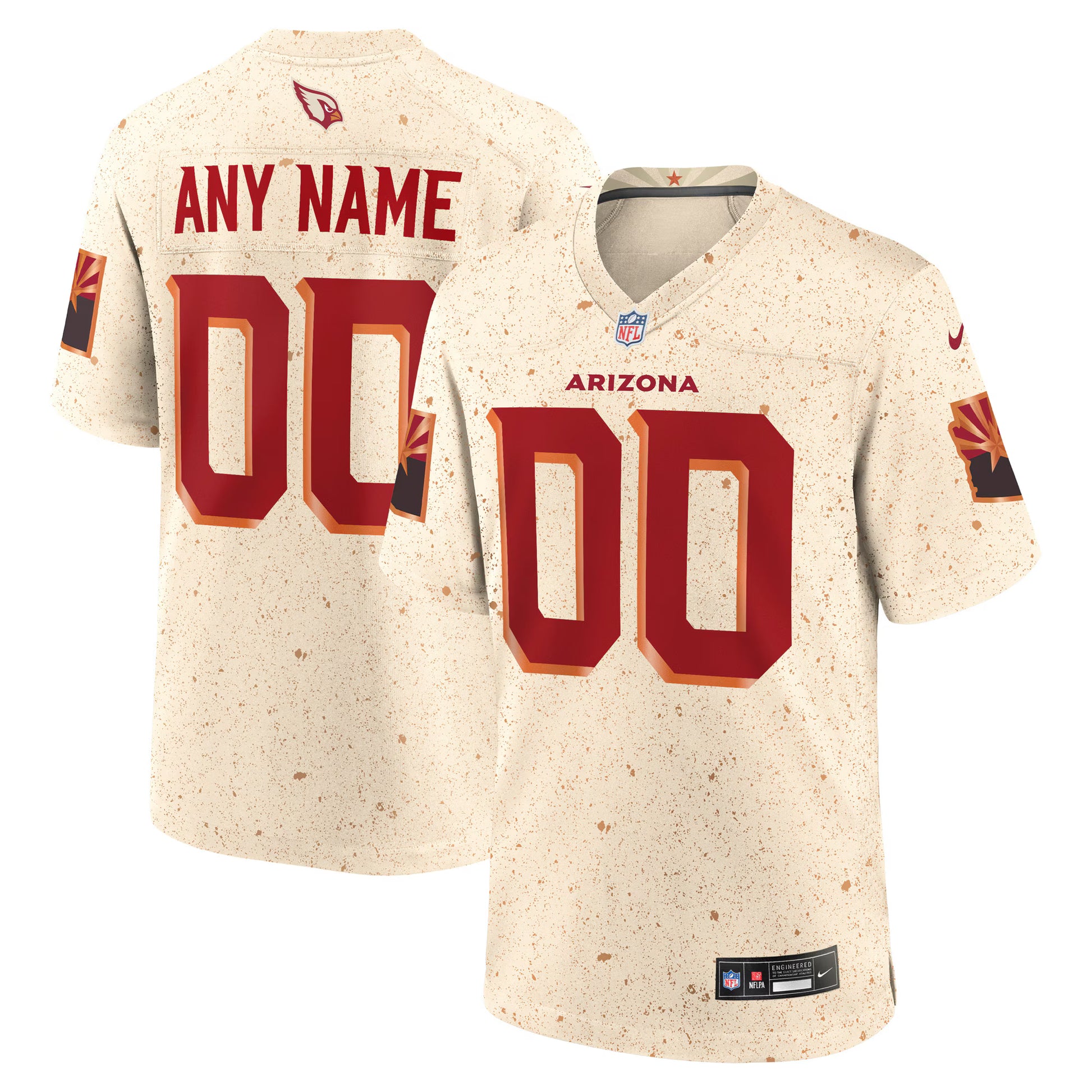 Arizona Cardinals Nike 2025 Rivalries Collection Custom Game Jersey - Natural