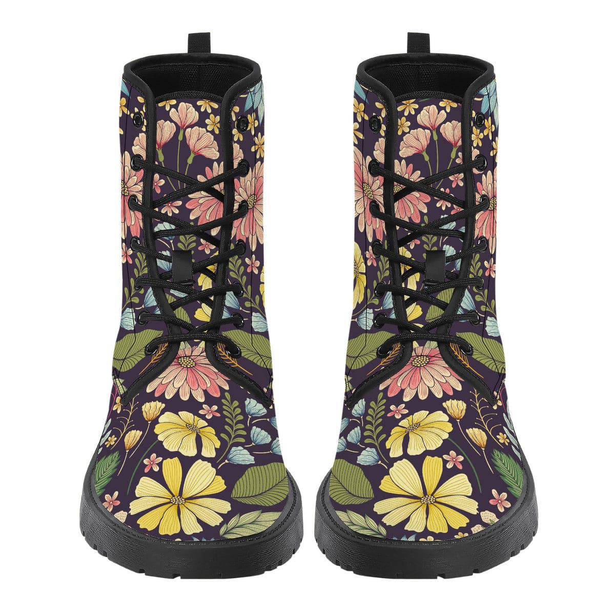 Vintage Botanical Vegan Leather Boots