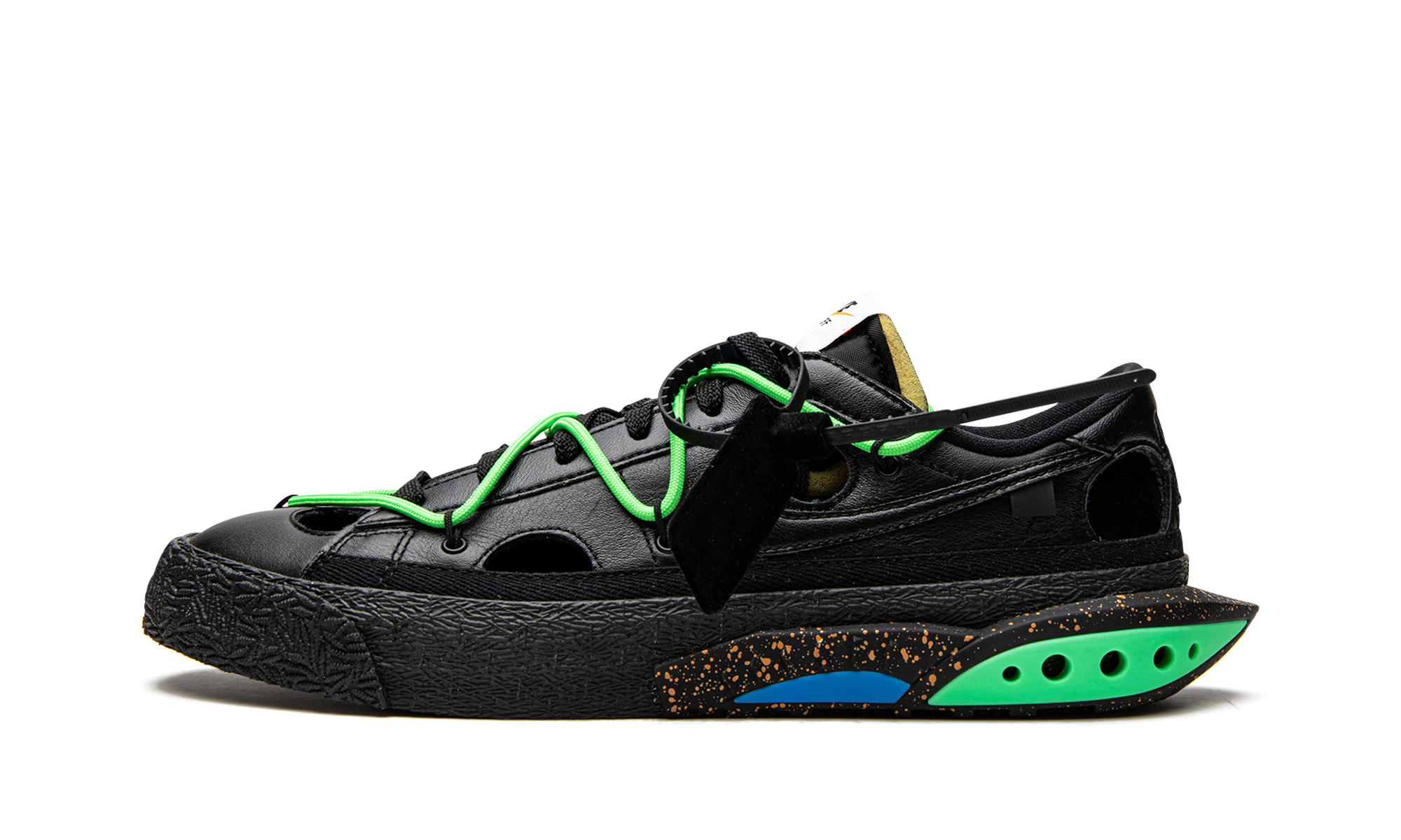 Blazer Low "off-white - Black / Electro Green" - 1