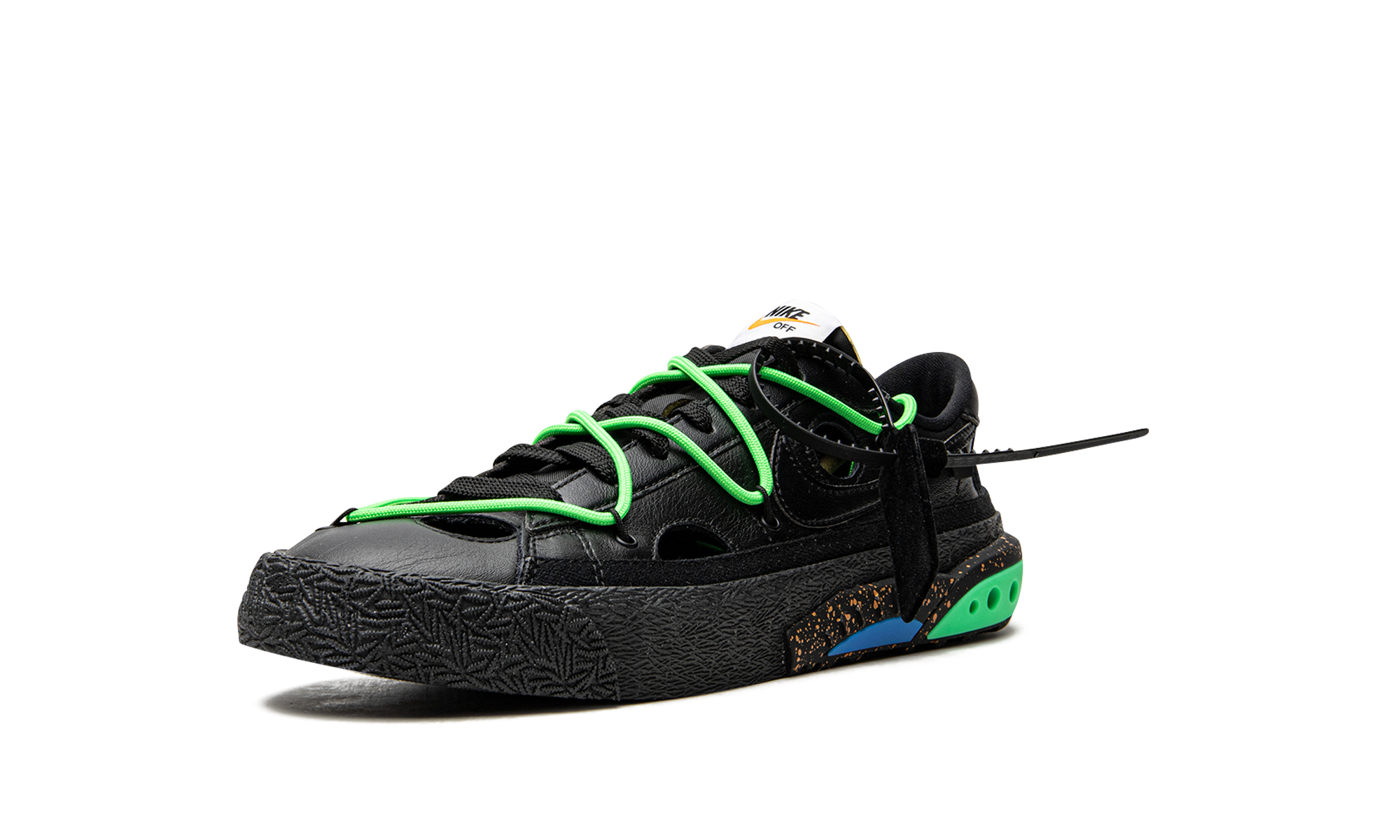 Blazer Low "off-white - Black / Electro Green" - 4