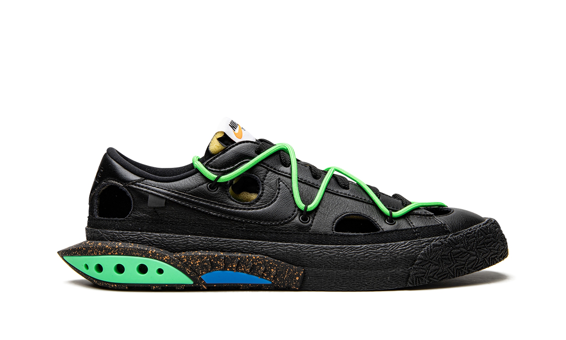 Blazer Low "off-white - Black / Electro Green" - 6