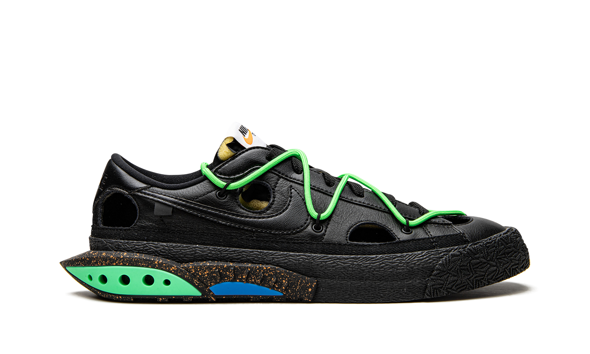 Blazer Low "off-white - Black / Electro Green" - 6