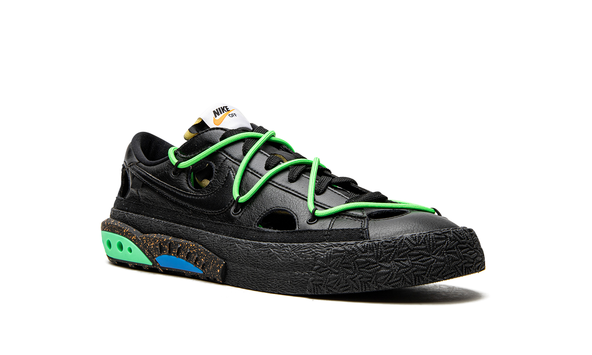 Blazer Low "off-white - Black / Electro Green" - 7