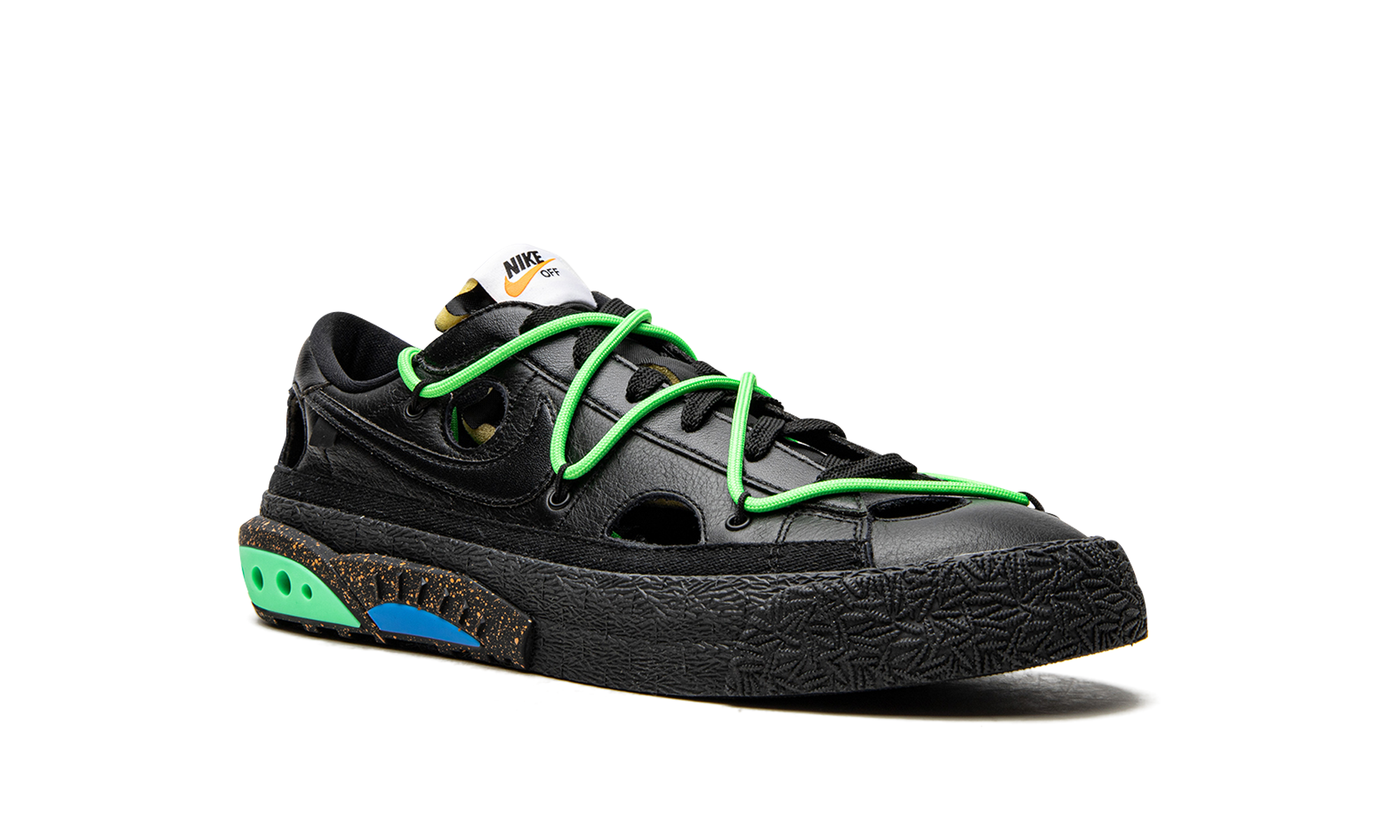 Blazer Low "off-white - Black / Electro Green" - 7