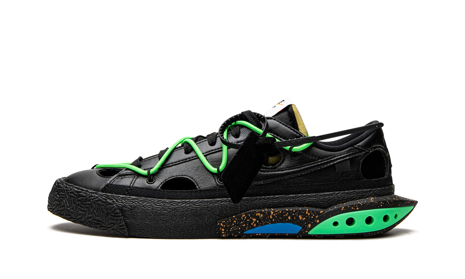 Blazer Low "off-white - Black / Electro Green" - 8