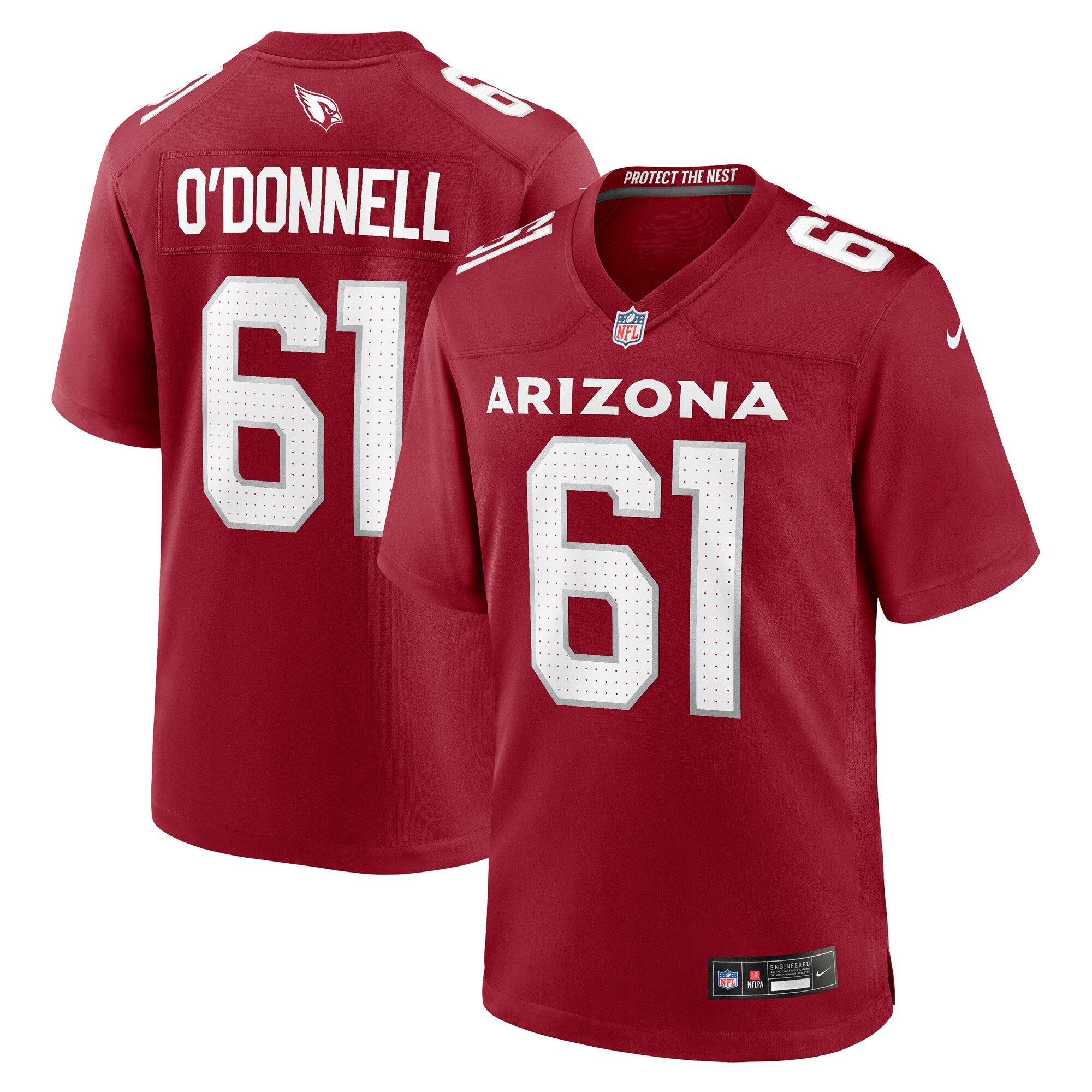 Carter O'Donnell Arizona Cardinals Nike Team Game Jersey -  Cardinal