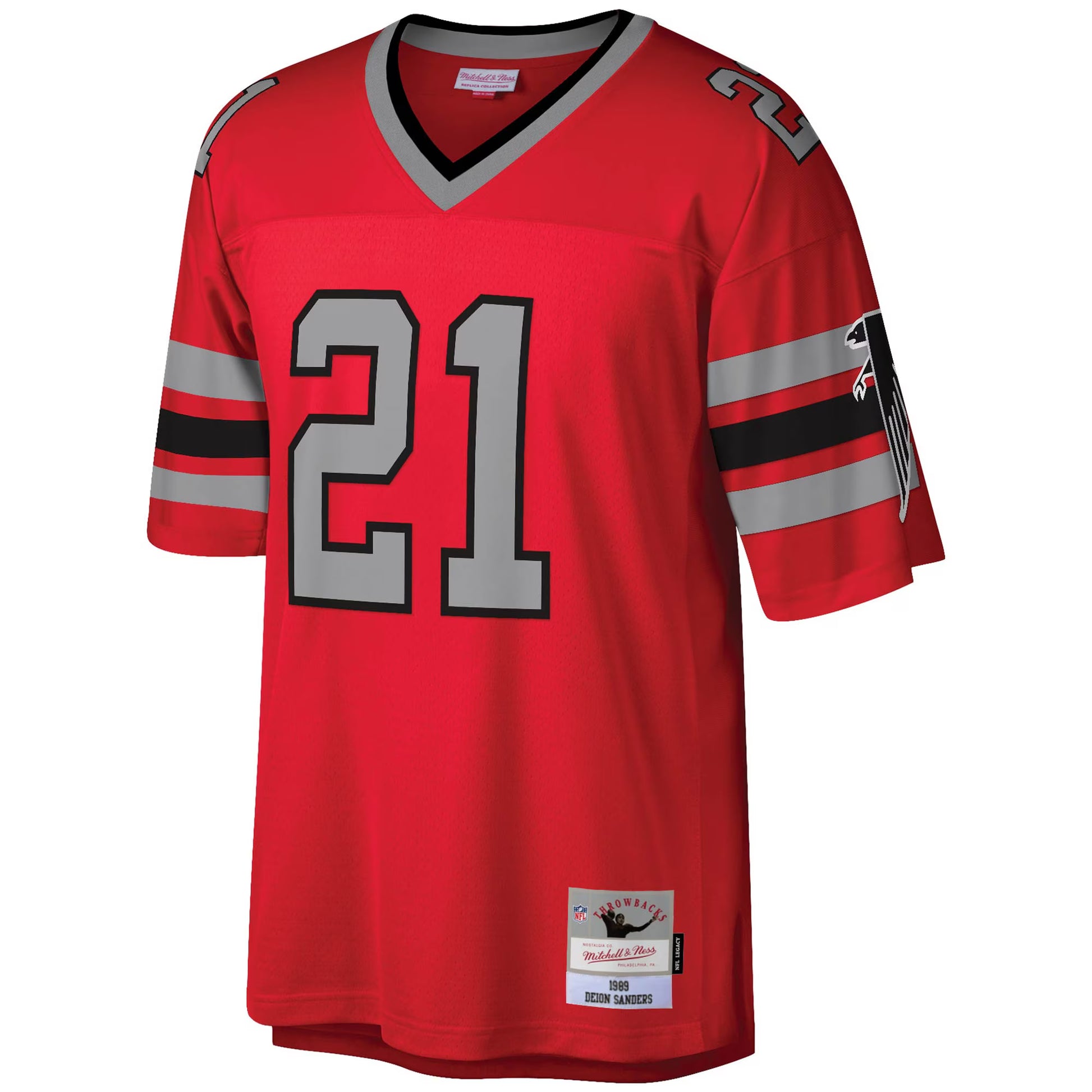 Deion Sanders Atlanta Falcons Mitchell &amp; Ness Legacy Replica Jersey - Red