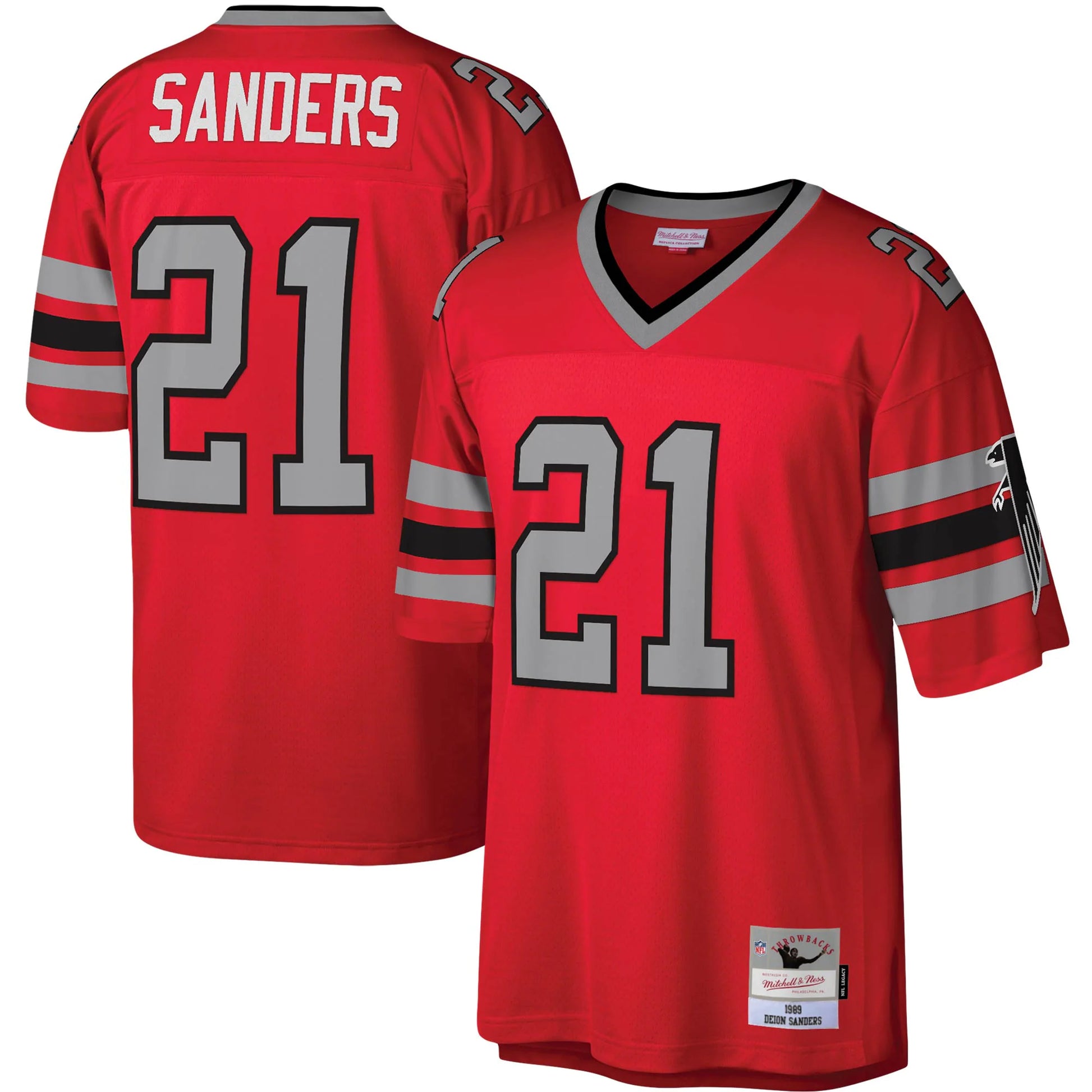 Deion Sanders Atlanta Falcons Mitchell &amp; Ness Legacy Replica Jersey - Red