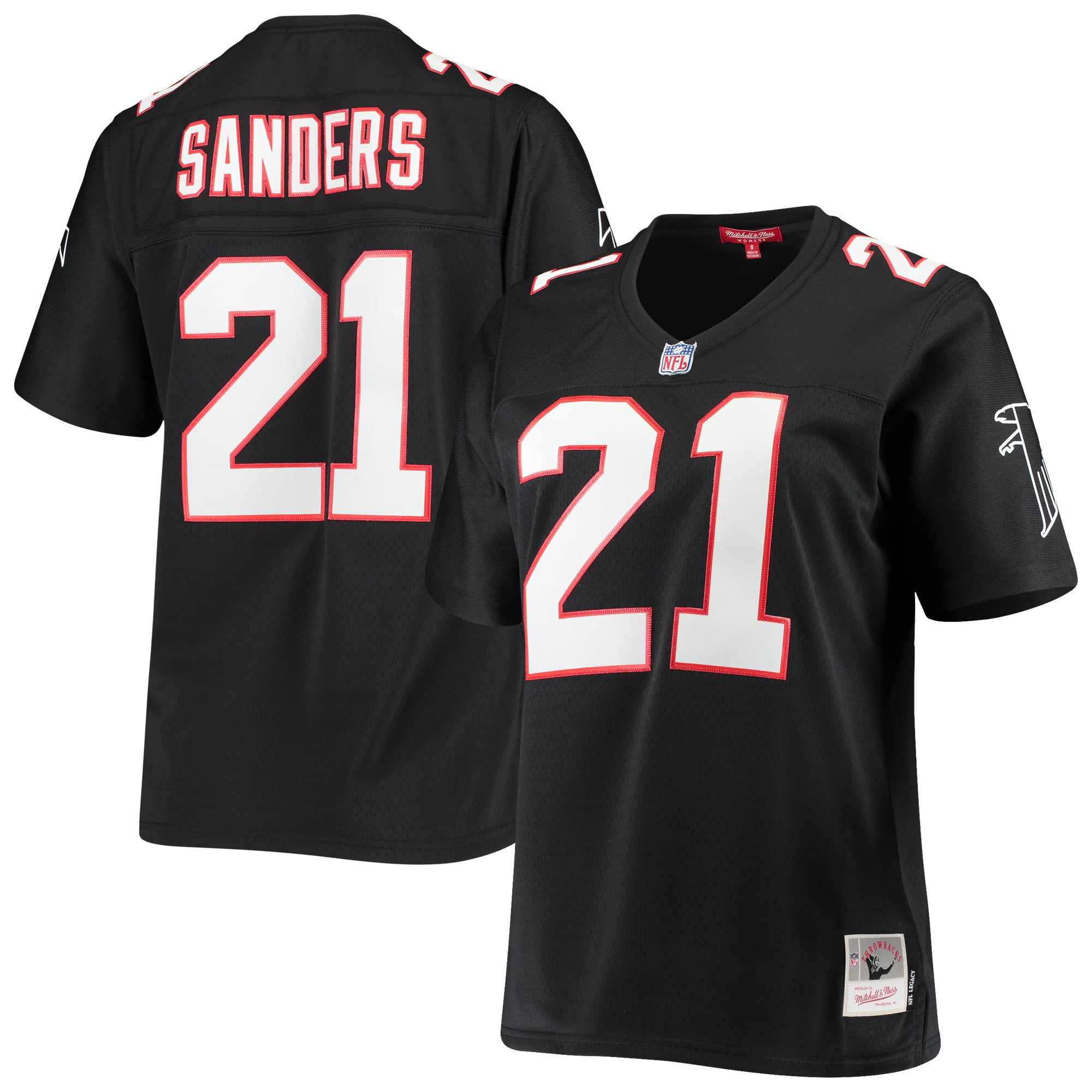 Deion Sanders Atlanta Falcons Mitchell &amp; Ness Women's Legacy Replica Team Jersey - Black