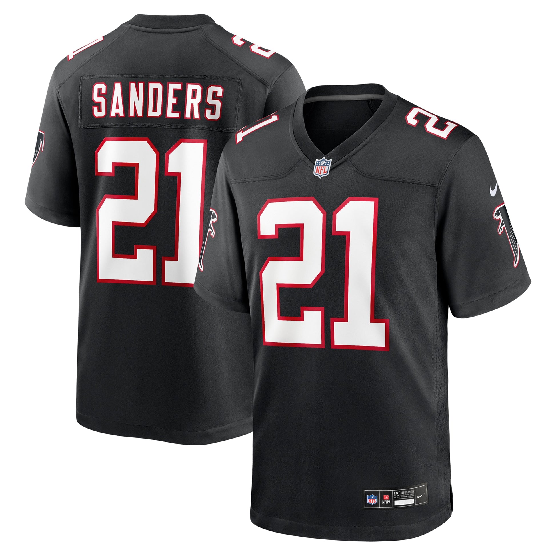 Deion Sanders Atlanta Falcons Nike Retired Player Alternate Game Jersey - Black