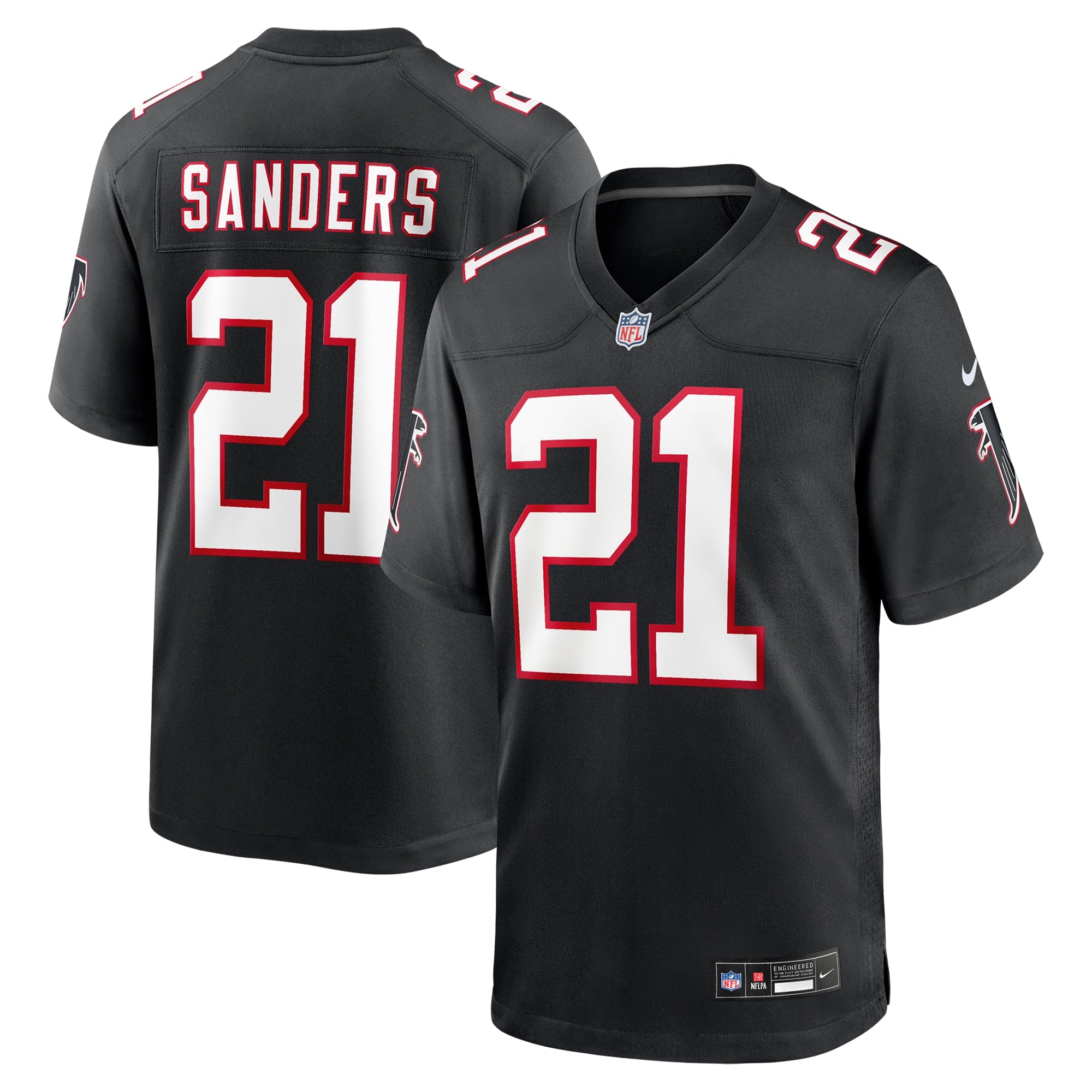 Deion Sanders Atlanta Falcons Nike Retired Player Alternate Game Jersey - Black