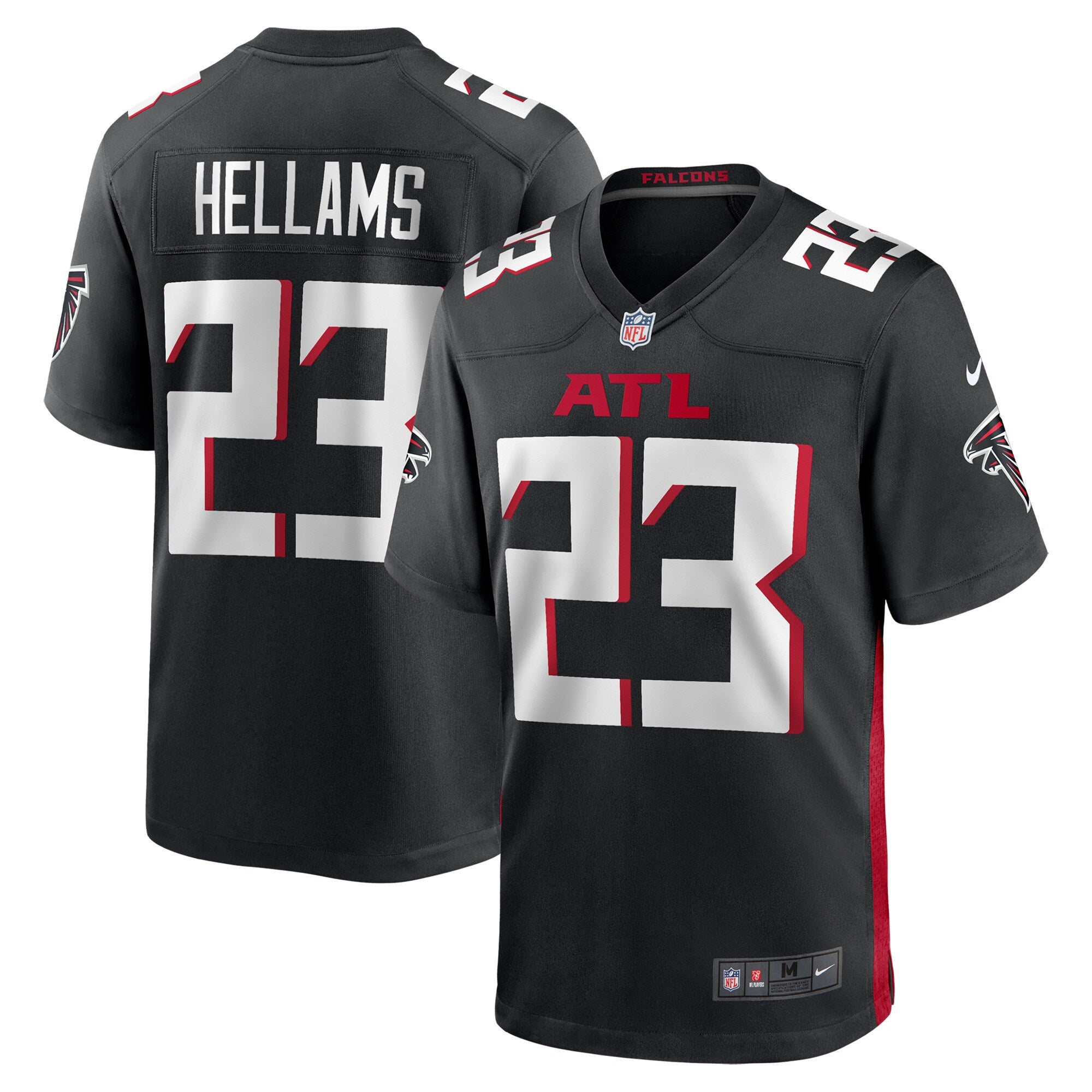 DeMarcco Hellams Atlanta Falcons Nike Team Game Jersey -  Black