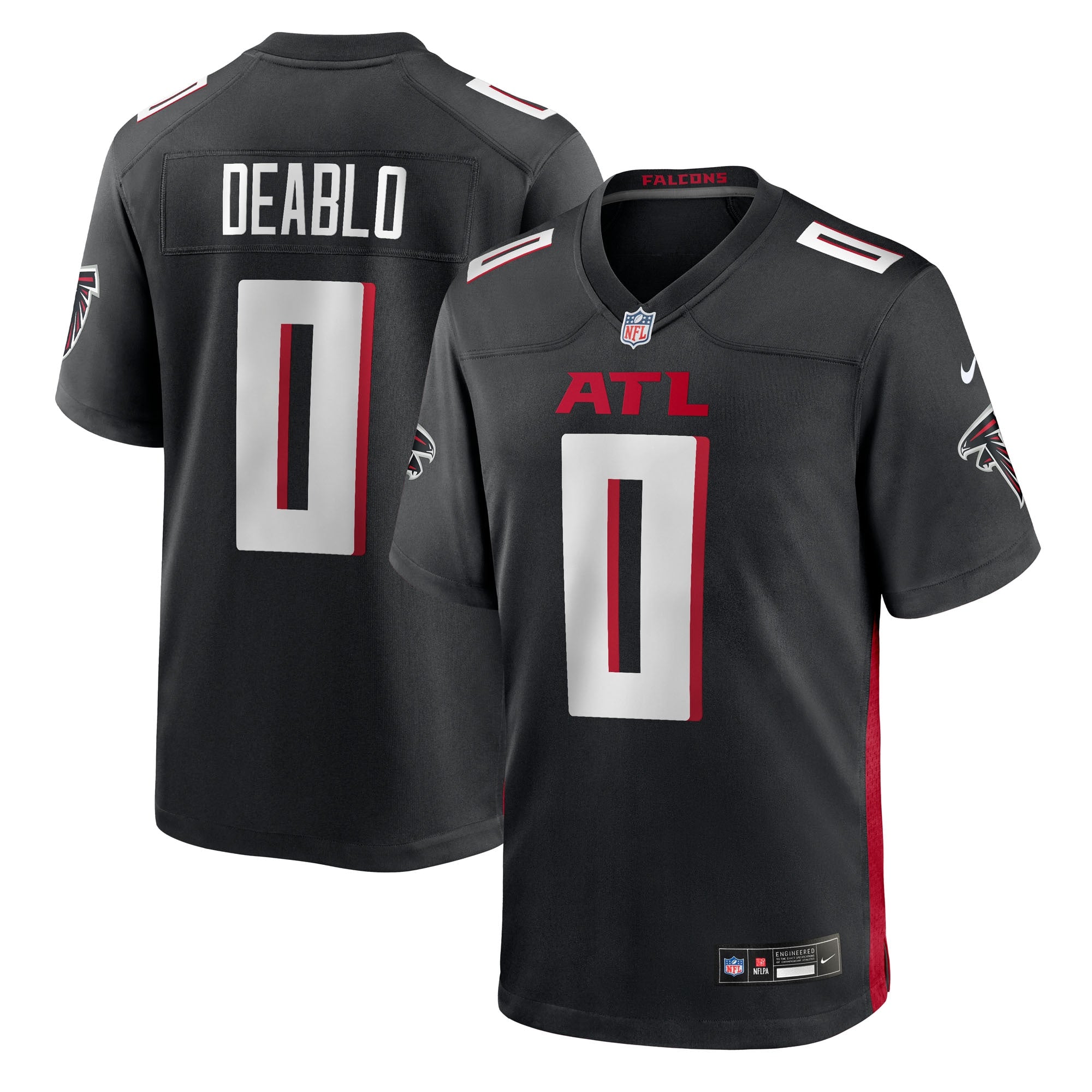 Divine Deablo Atlanta Falcons Nike Team Game Jersey -  Black