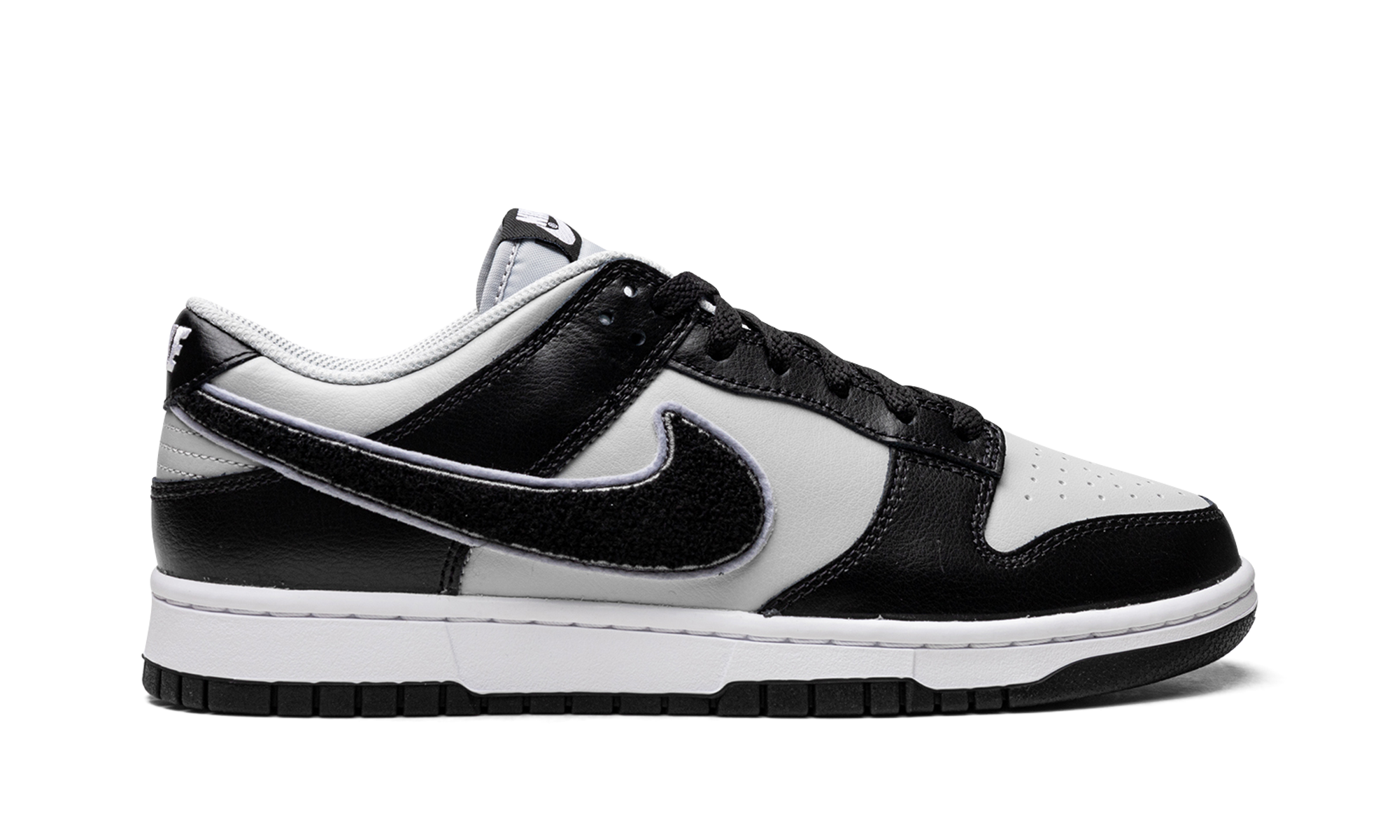 Dunk Low "chenille Swoosh Black Grey" - 6