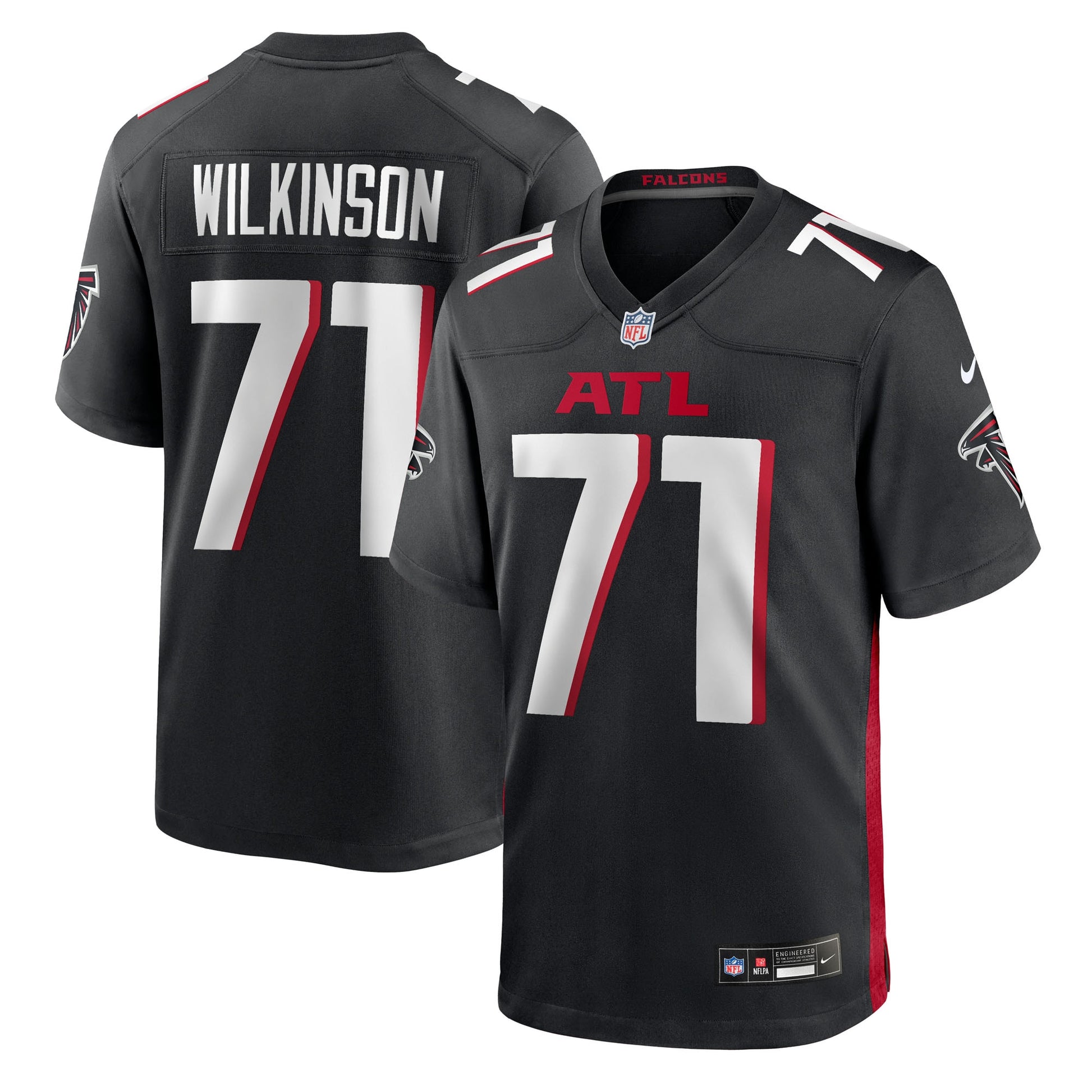 Elijah Wilkinson Atlanta Falcons Nike Team Game Jersey -  Black