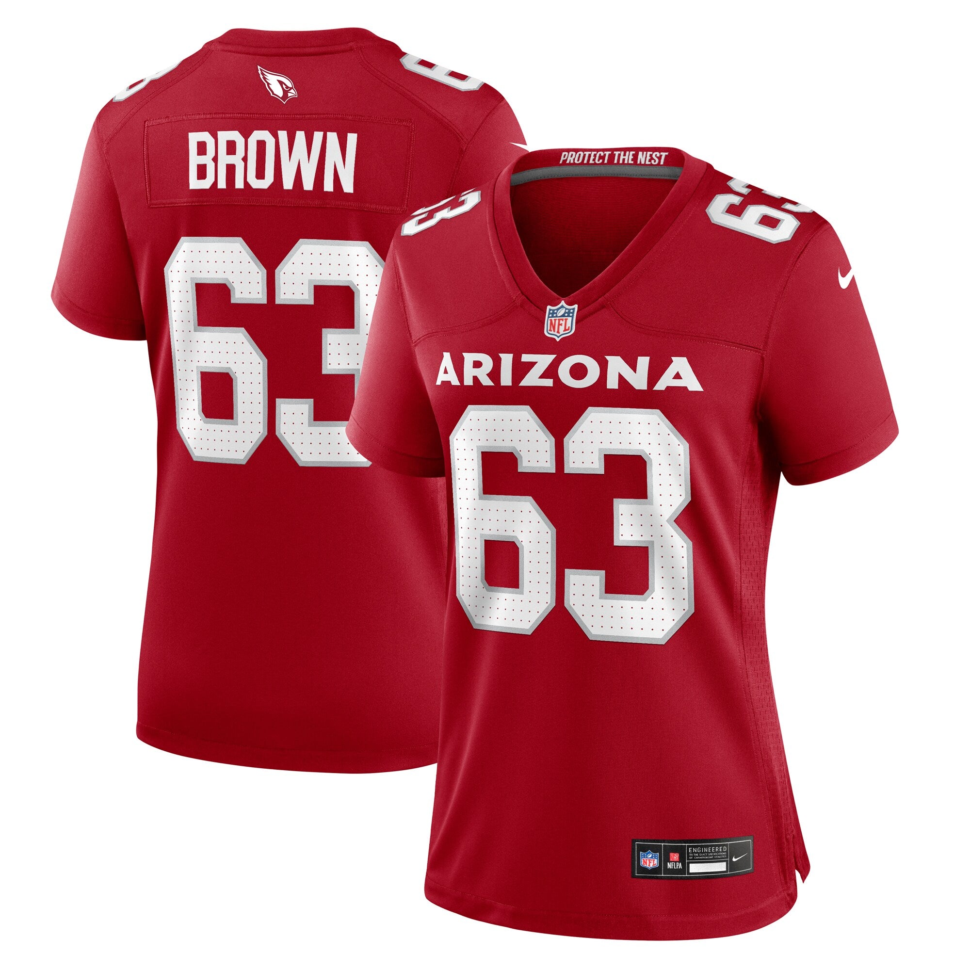 Evan Brown Arizona Cardinals Nike Women's Team Game Jersey -  Cardinal