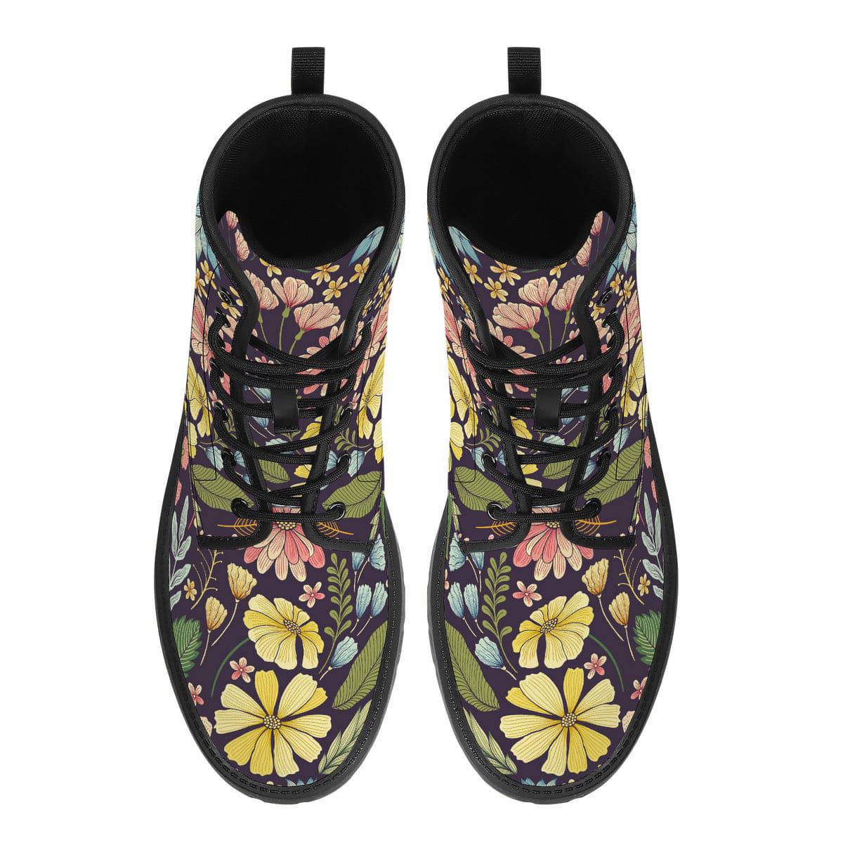 Vintage Botanical Vegan Leather Boots