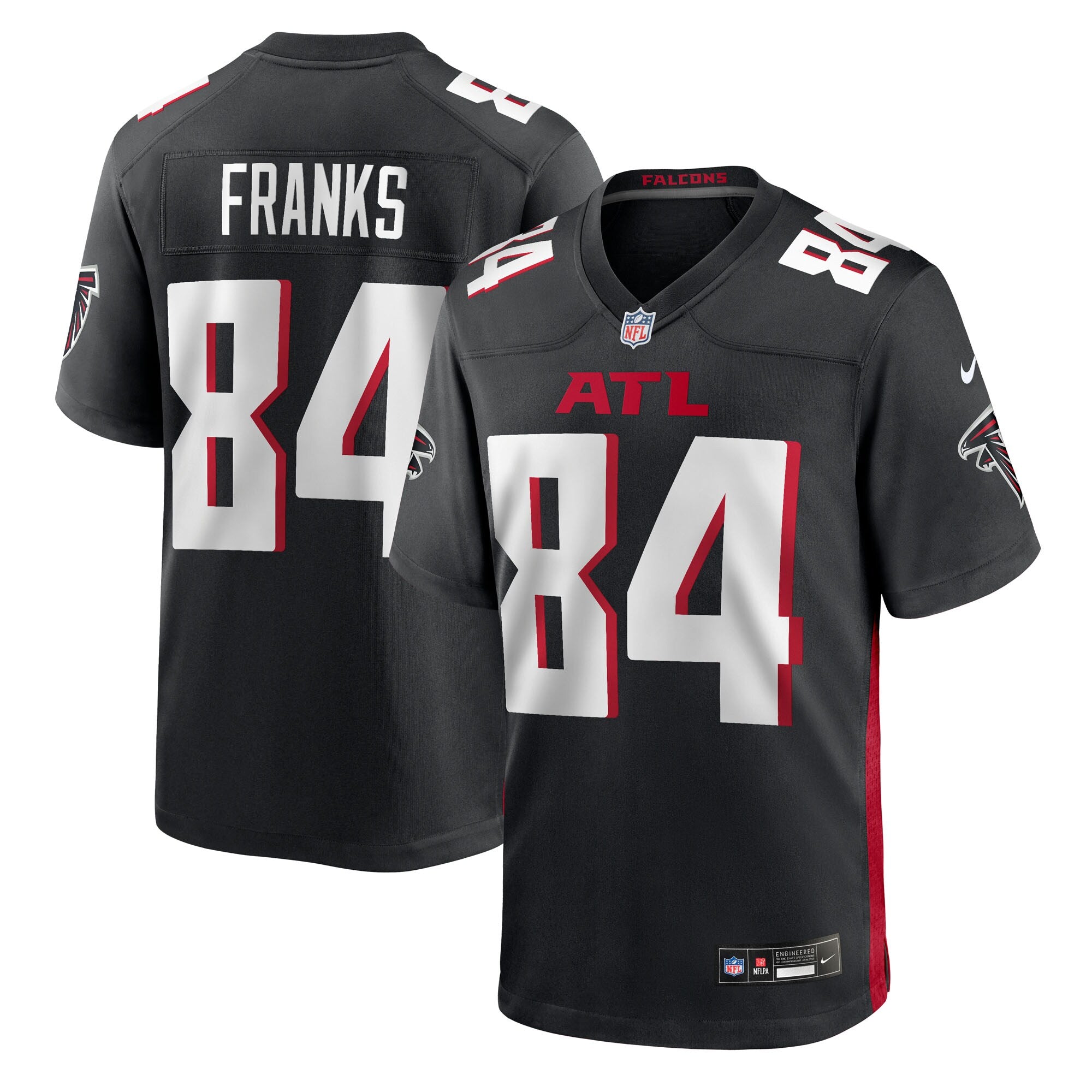 Feleipe Franks Atlanta Falcons Nike Team Game Jersey -  Black