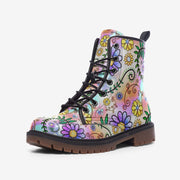 Retro Floral Boots: 70s Flower Power Hippie Style