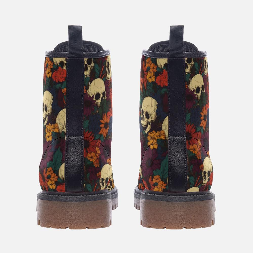 Gothic Combat Boots Vegan Boots Casual Leather Lightweight boots