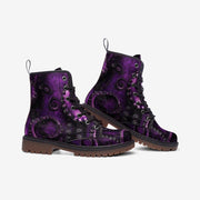 Octopus Boots Purple Octopus Boots Vegan Leather Boots Scuba Diver Boots Gothic Boots Combat Boots Casual Leather Lightweight boots MT