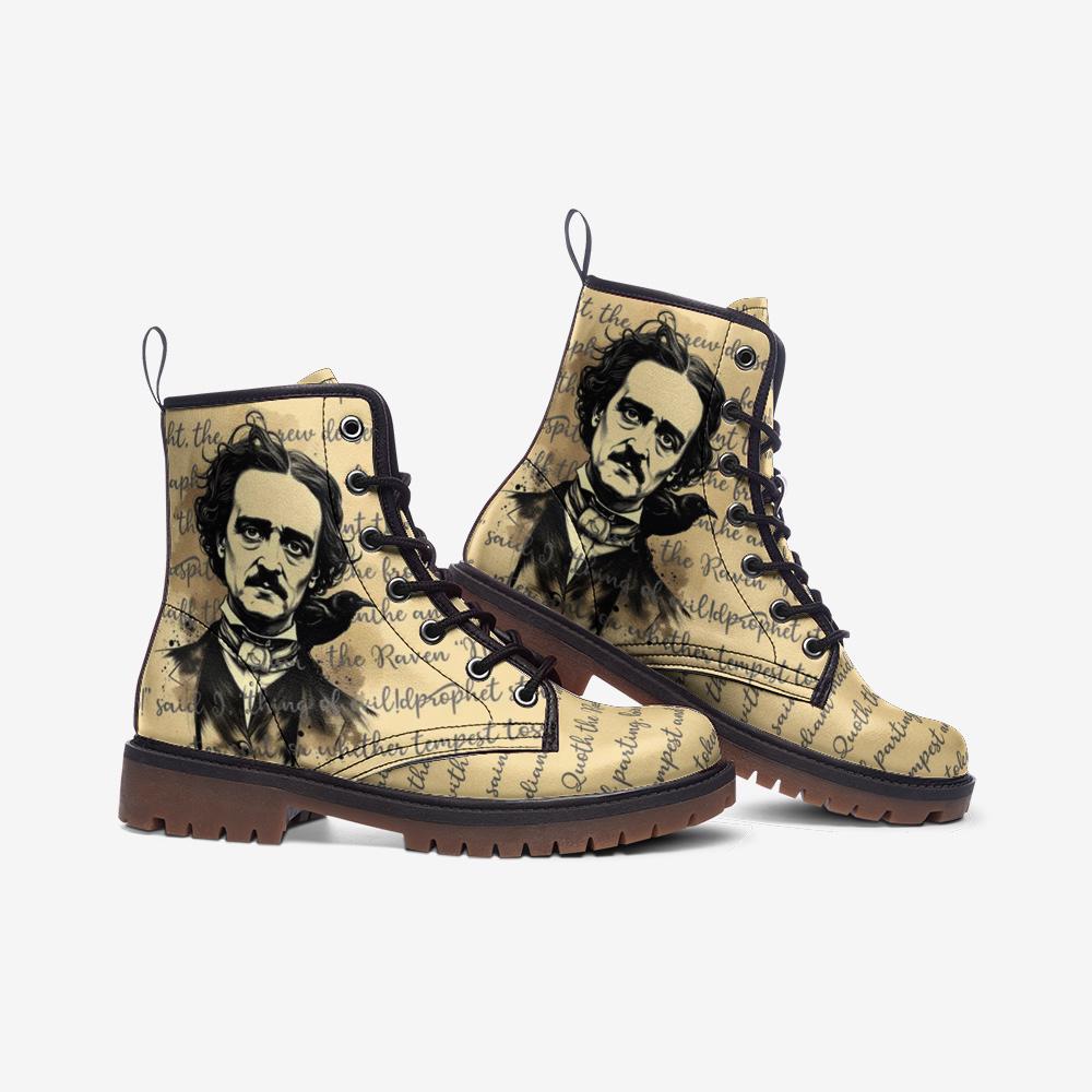 Edgar Allan Poe 'The Raven' Boots: Gothic Poet Gift