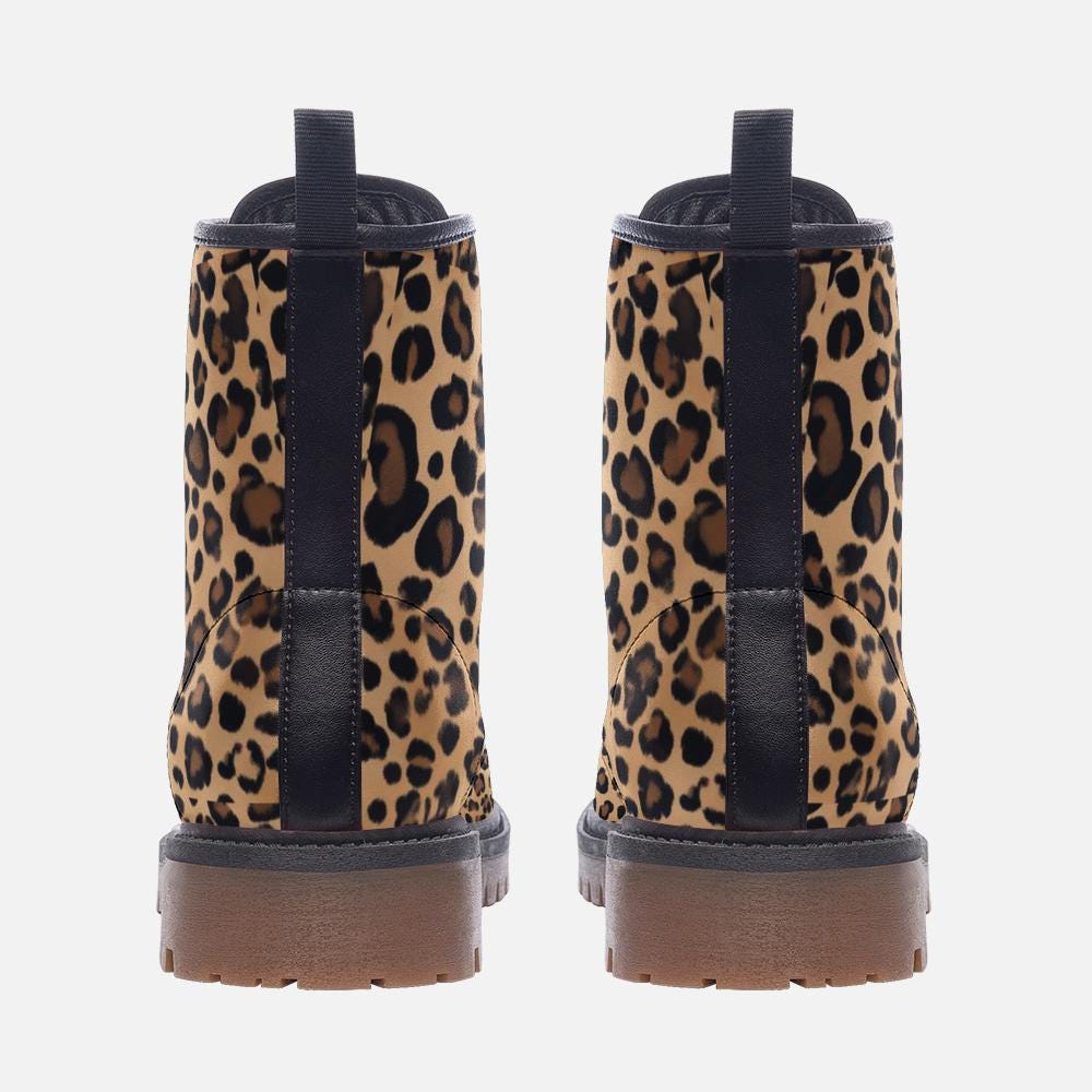 Leopard Print Casual Vegan Leather Lightweight boots MT