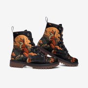 Cute Fox Boots Cute Fox Combat Boots Fox Casual Vegan Leather Lightweight boots