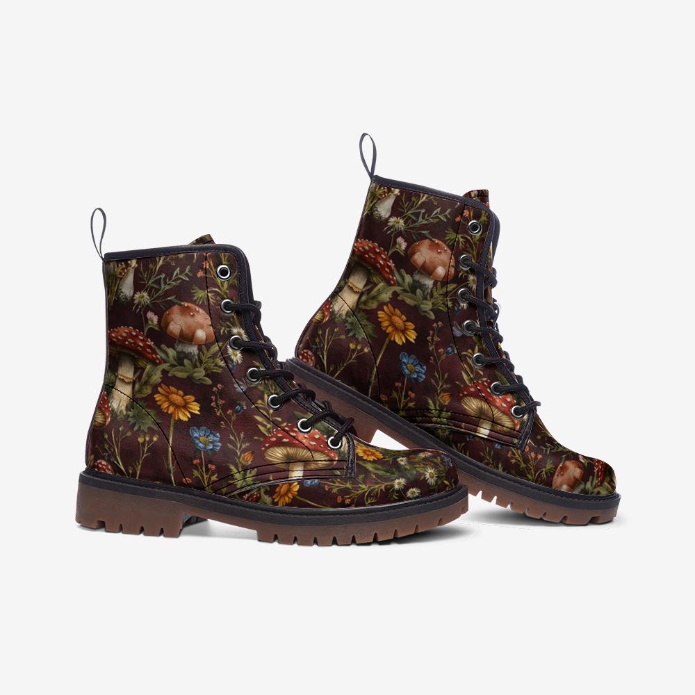 Mushroom Cottagecore Boots for Women & Men | Cottagecore Floral Clothing | Mushroom Shoes Women and Men