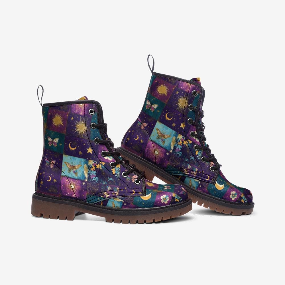 Unique Vegan Bohemian Ethereal Casual Leather Lightweight boots MT