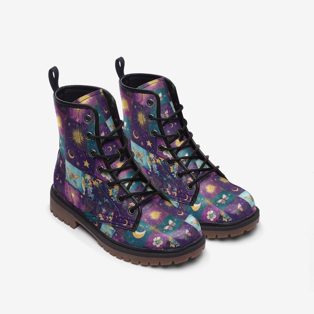 Unique Vegan Bohemian Ethereal Casual Leather Lightweight boots MT