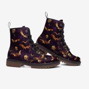 Purple Halloween Vegan Leather Combat boots