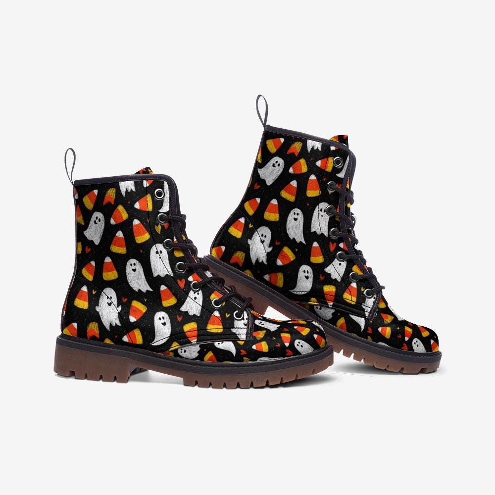 Cute Halloween Pattern Combat Boots