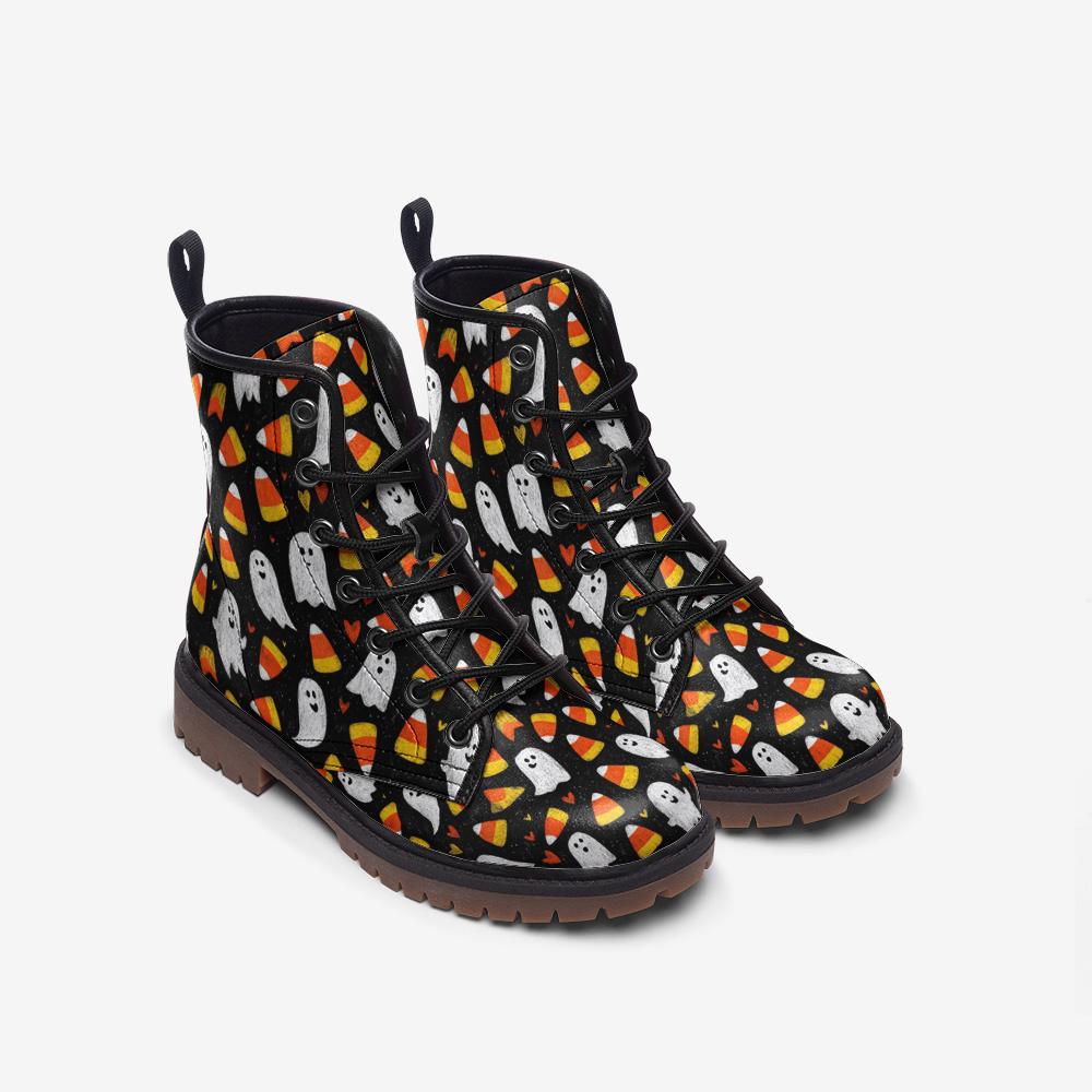 Cute Halloween Pattern Combat Boots