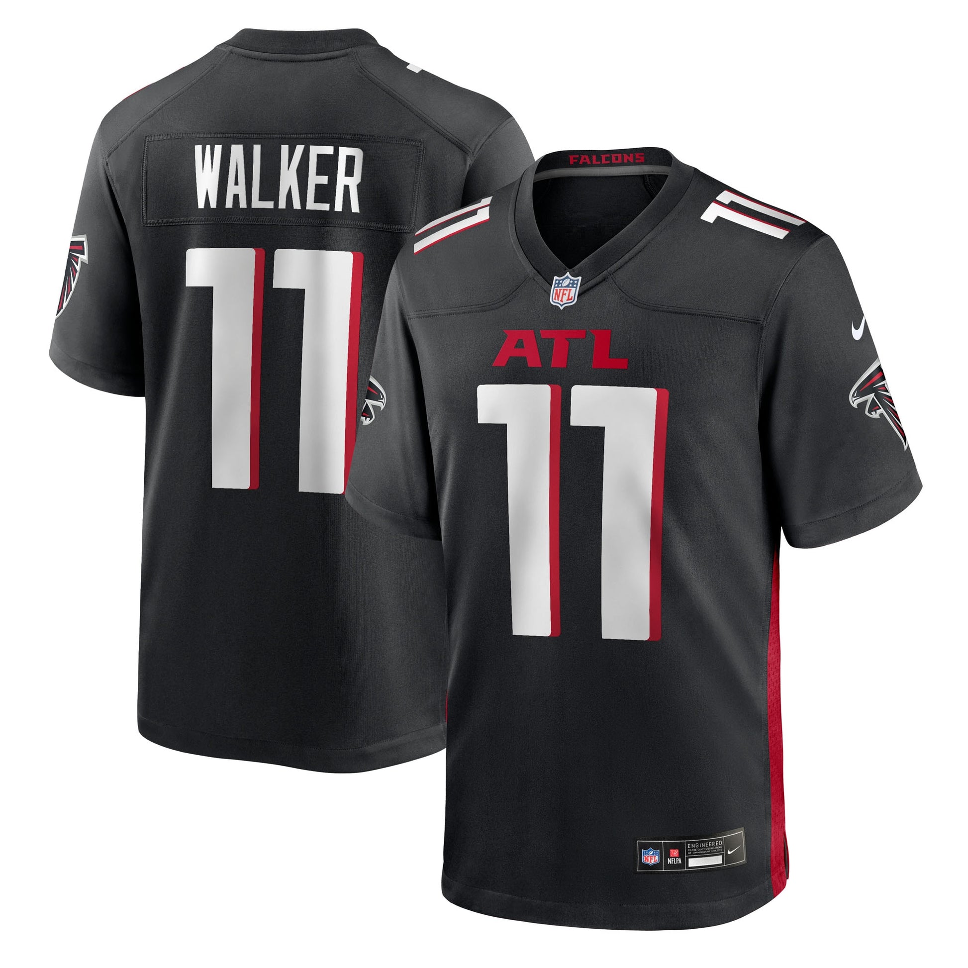 Jalon Walker Atlanta Falcons Nike 2025 NFL Draft First Round Pick  Game Jersey - Black