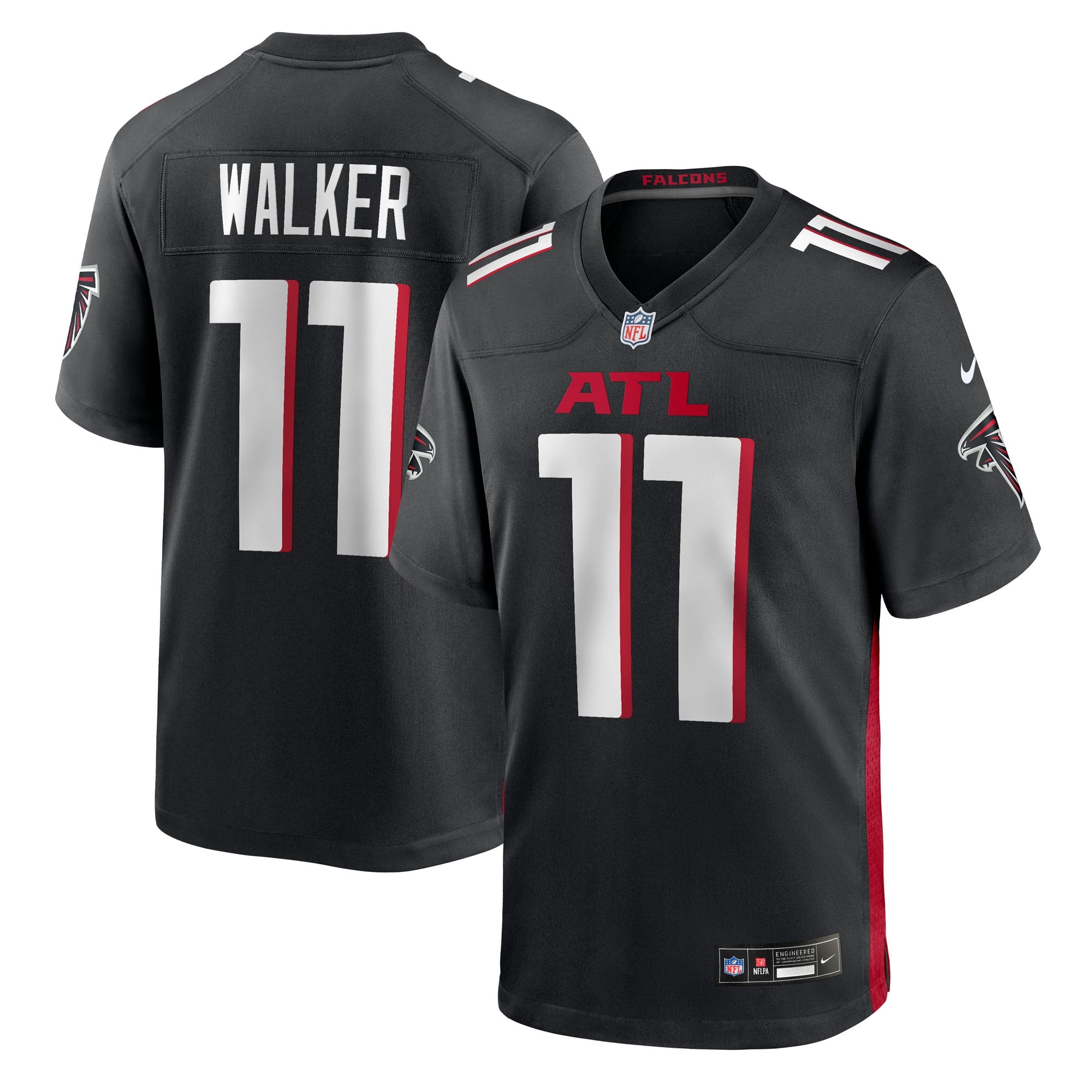 Jalon Walker Atlanta Falcons Nike 2025 NFL Draft First Round Pick  Game Jersey - Black