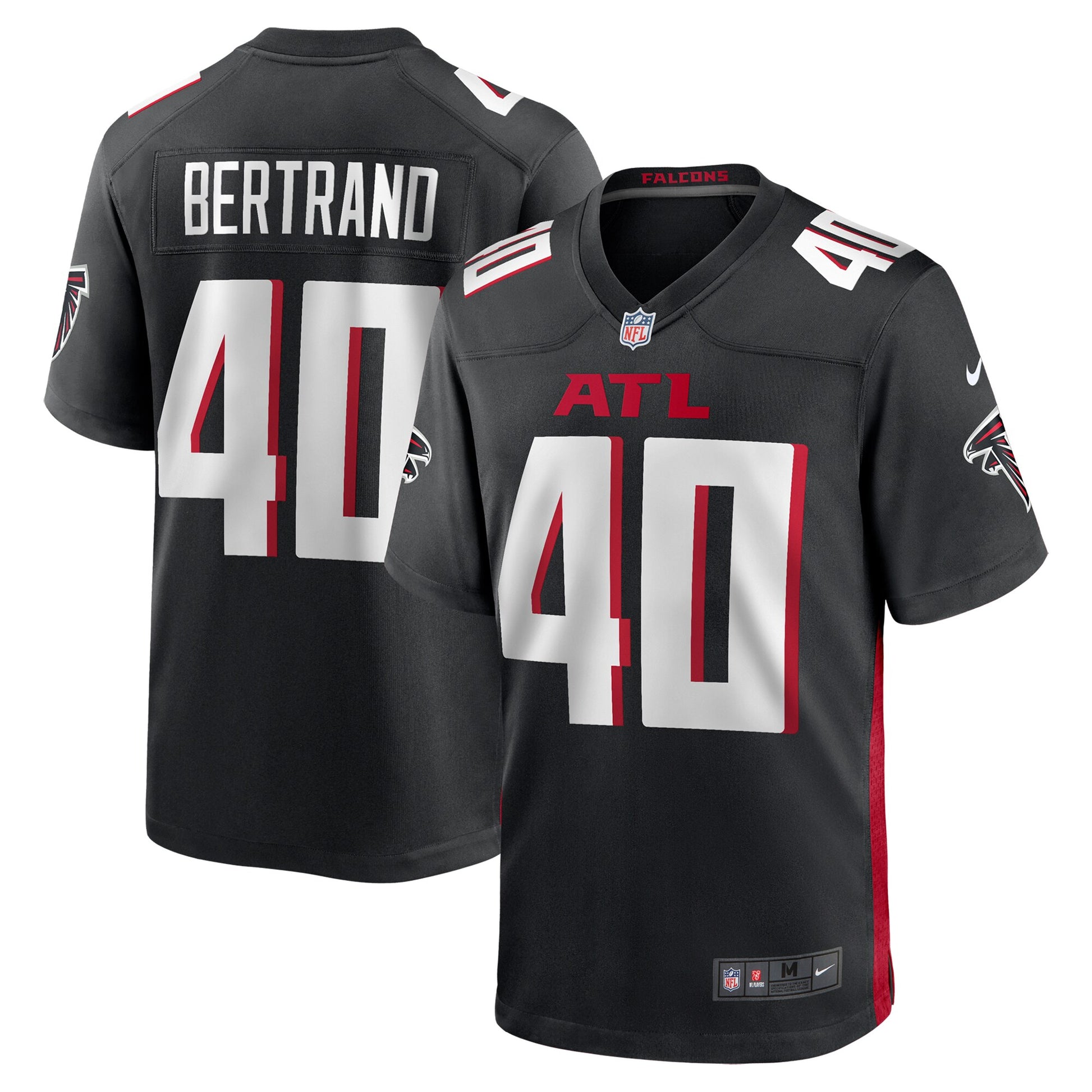 JD Bertrand Atlanta Falcons Nike Team Game Jersey -  Black