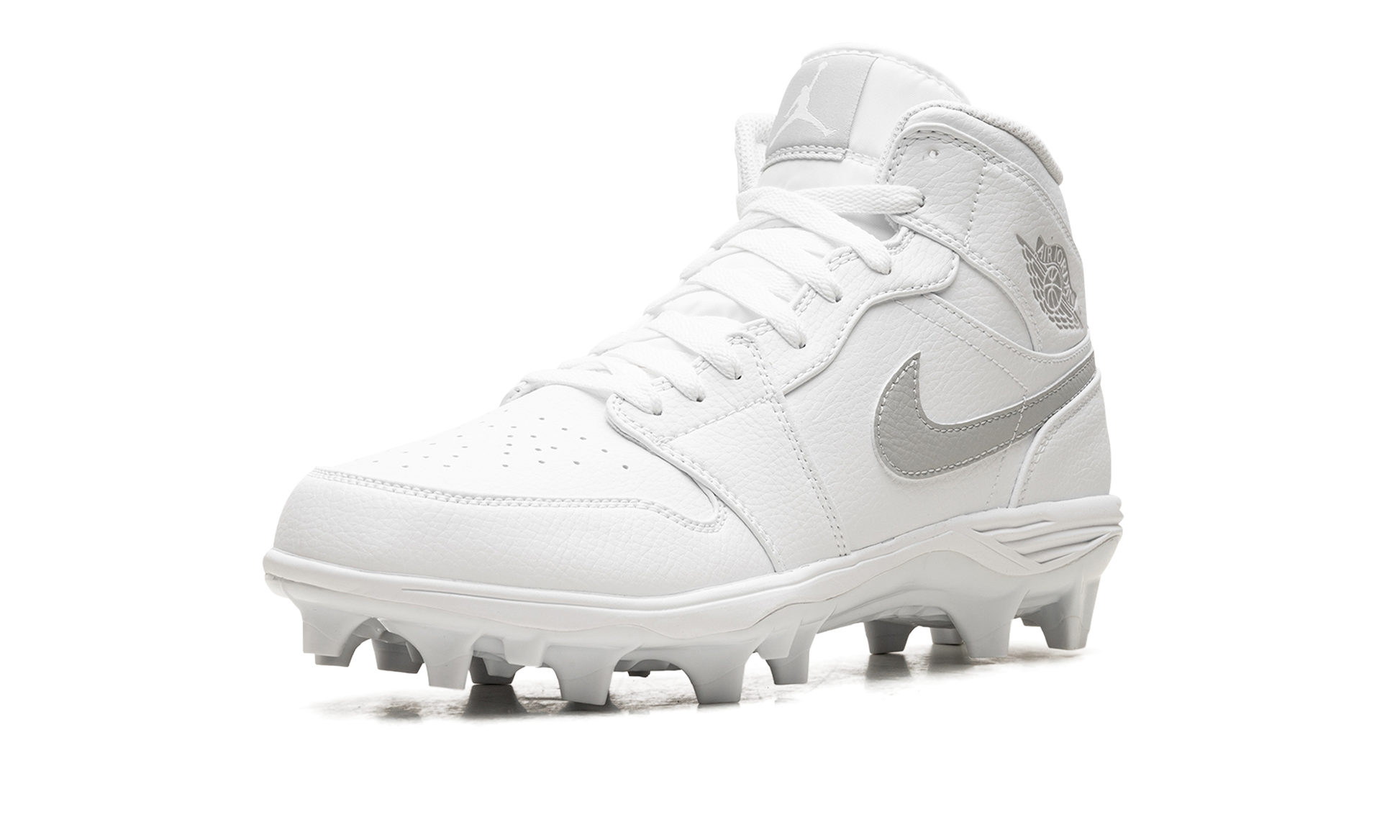 Jordan 1 Mid Td Cleat "white Grey Fog" - 4