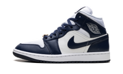 Jordan 1 Mid Wmns "football Grey White Midnight Navy" - 1