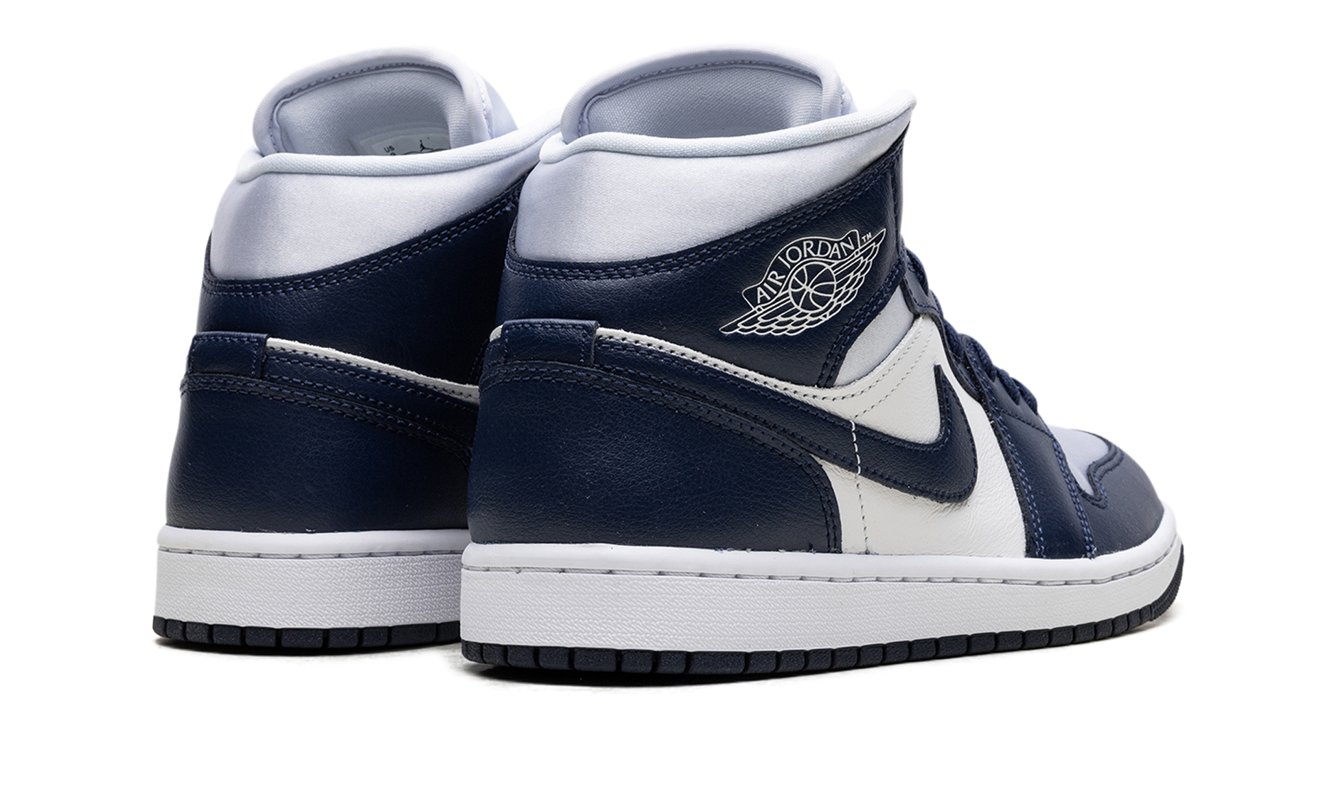 Jordan 1 Mid Wmns "football Grey White Midnight Navy" - 3