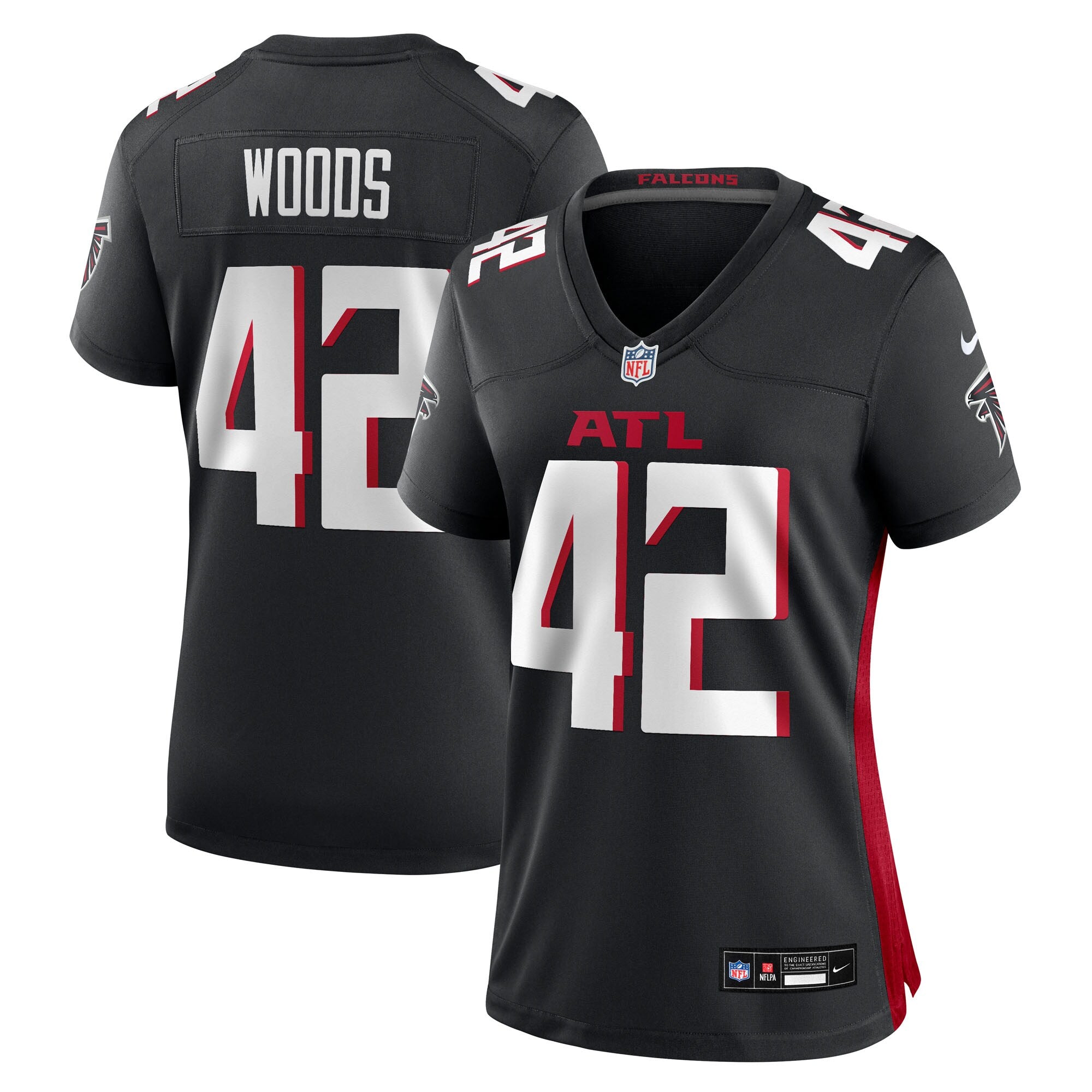 Josh Woods Atlanta Falcons Nike Women's Team Game Jersey -  Black