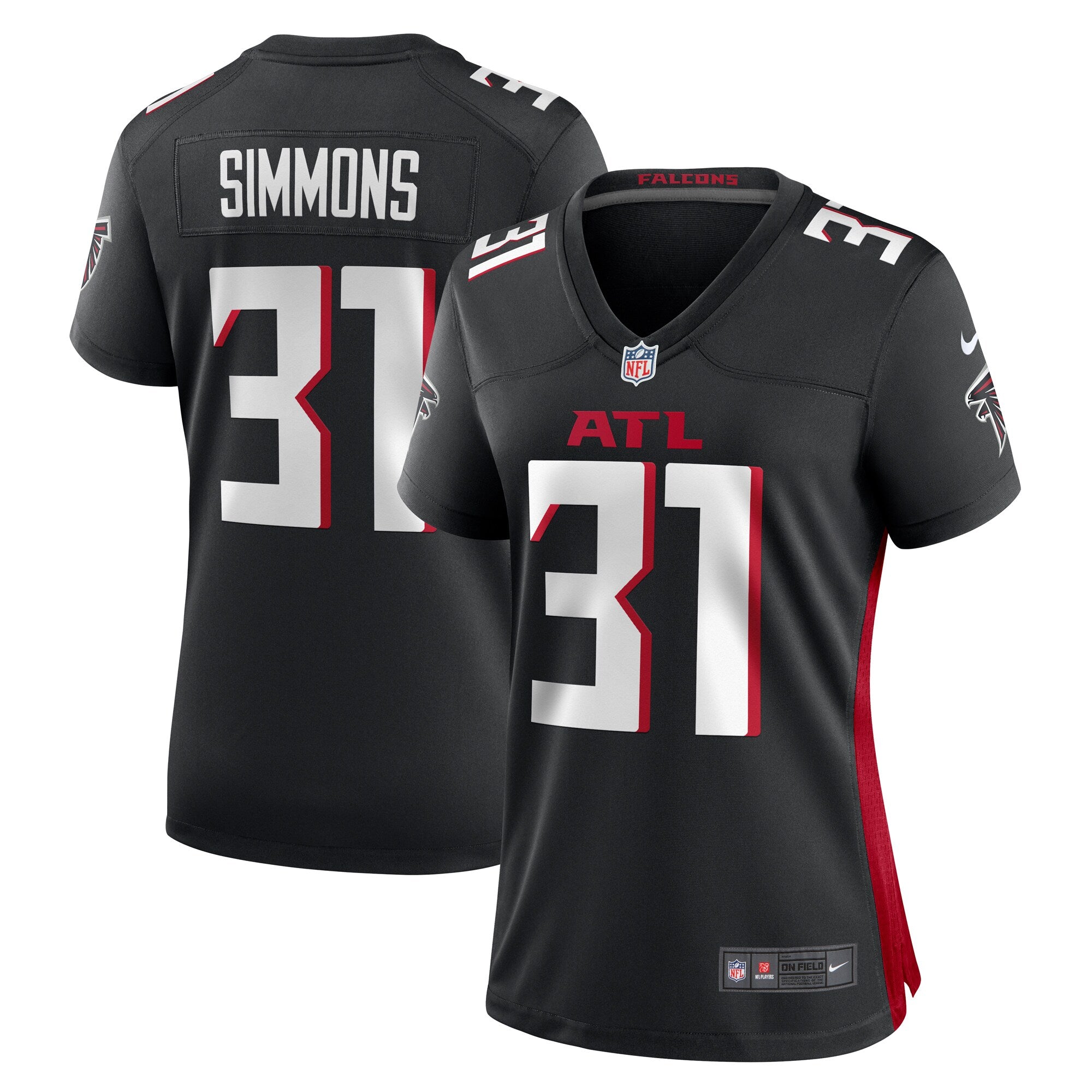 Justin Simmons Atlanta Falcons Nike Women's  Game Jersey -  Black