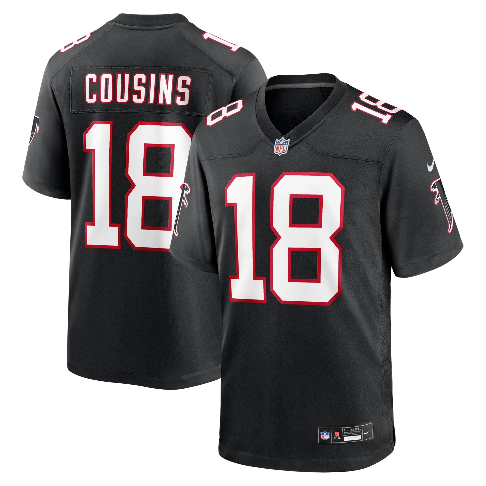 Kirk Cousins Atlanta Falcons Nike Alternate Game Player Jersey - Black