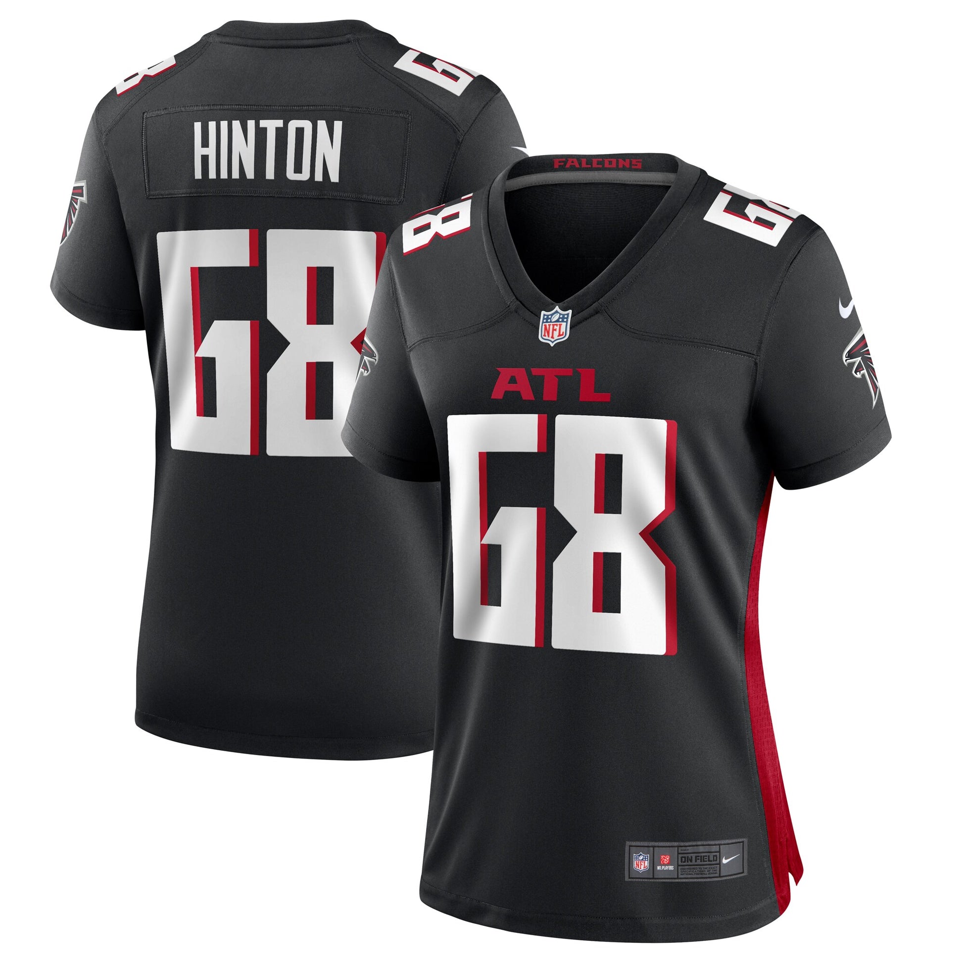 Kyle Hinton Atlanta Falcons Nike Women's Team Game Jersey -  Black